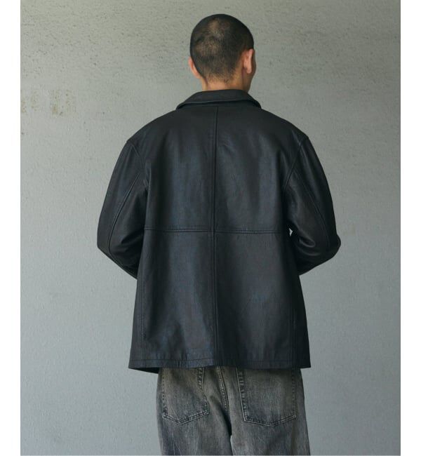 JOURNAL STANDARD「ゴートレザー ウォッシュド カーコート」|ライダースジャケット|