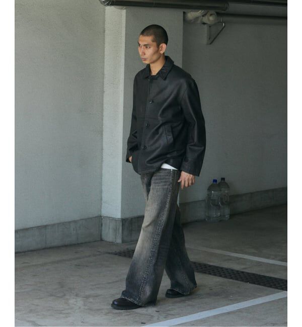 JOURNAL STANDARD「ゴートレザー ウォッシュド カーコート」|ライダースジャケット|