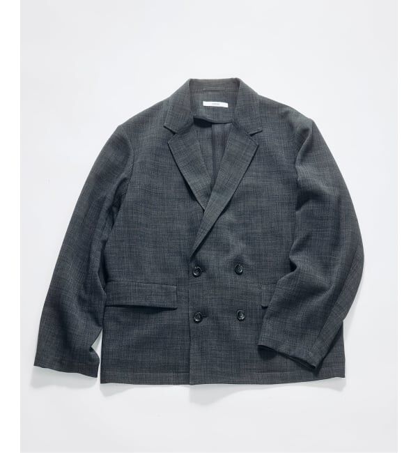 JOURNAL STANDARD relume「テックキャンバス  ダブルプレスト ジャケット(セットアップ対応可能)」|テーラードジャケット|ブラック