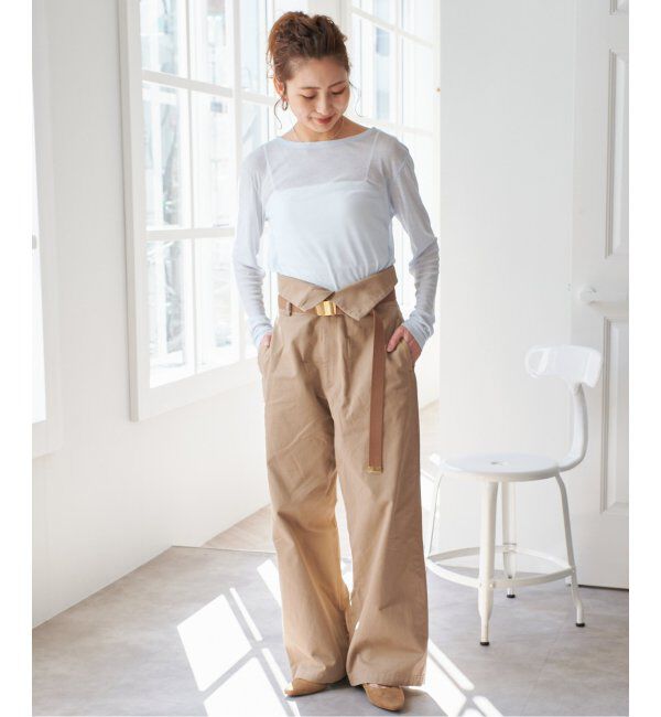 Spick and Span「《追加》シアーボートネックプルオーバー」|Tシャツ・カットソー|