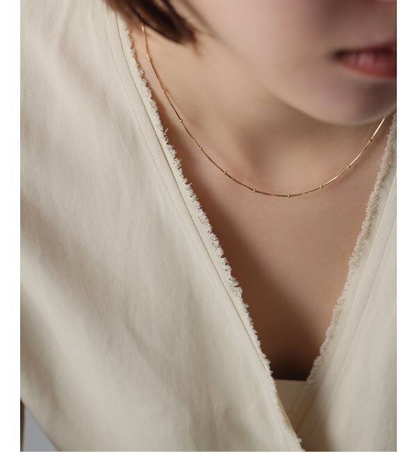 Lilas by Spick&Span「スタッドチェーンネックレス K18」|ネックレス|