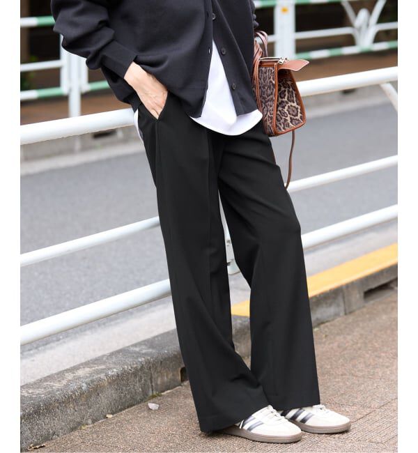 FRAMeWORK「≪追加・洗濯機洗い可能≫ウォッシャブルイージースラックス 3」|スラックス|ブラック