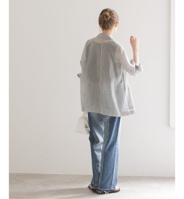 NOBLE「《追加》ソフトオーガンジーシアージャケット 3」|テーラードジャケット|