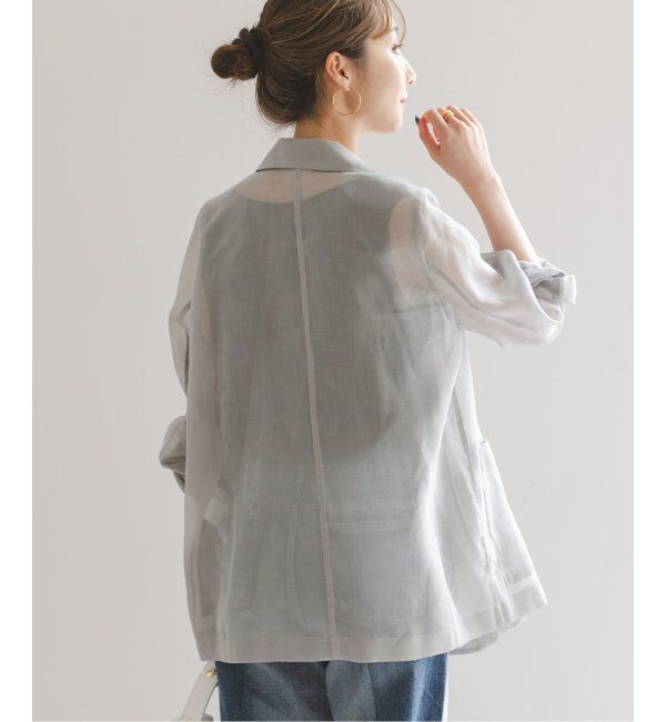 NOBLE「《追加》ソフトオーガンジーシアージャケット 3」|テーラードジャケット|