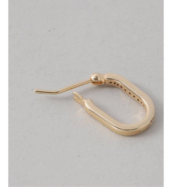 Spick and Span「《WEB限定予約》【SAMH by LILAS】ホワイトトパーズフープピアスK18GP（両耳）」|ピアス|