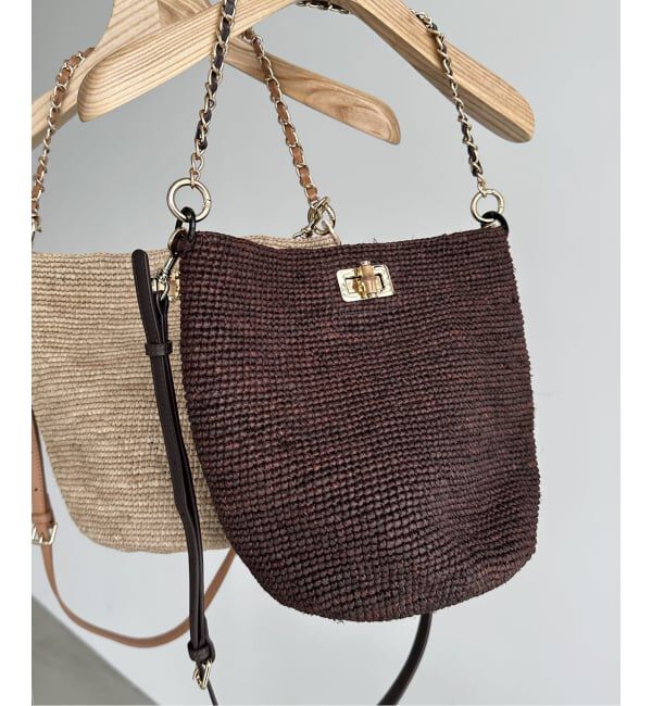 FRAMeWORK「≪予約≫A POINT/アポワン 別注FENO チェーンbasketshoulder」|かごバッグ|ブラウン