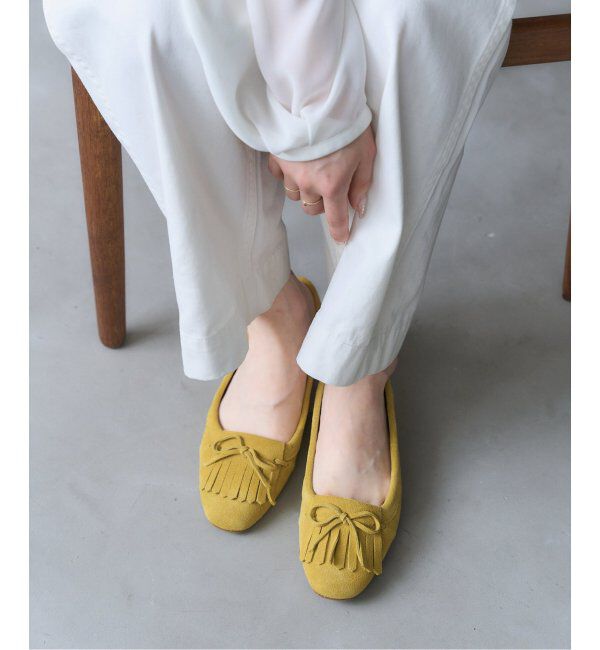  「《追加》レザーキルトタッセルフラット」|その他|マスタード