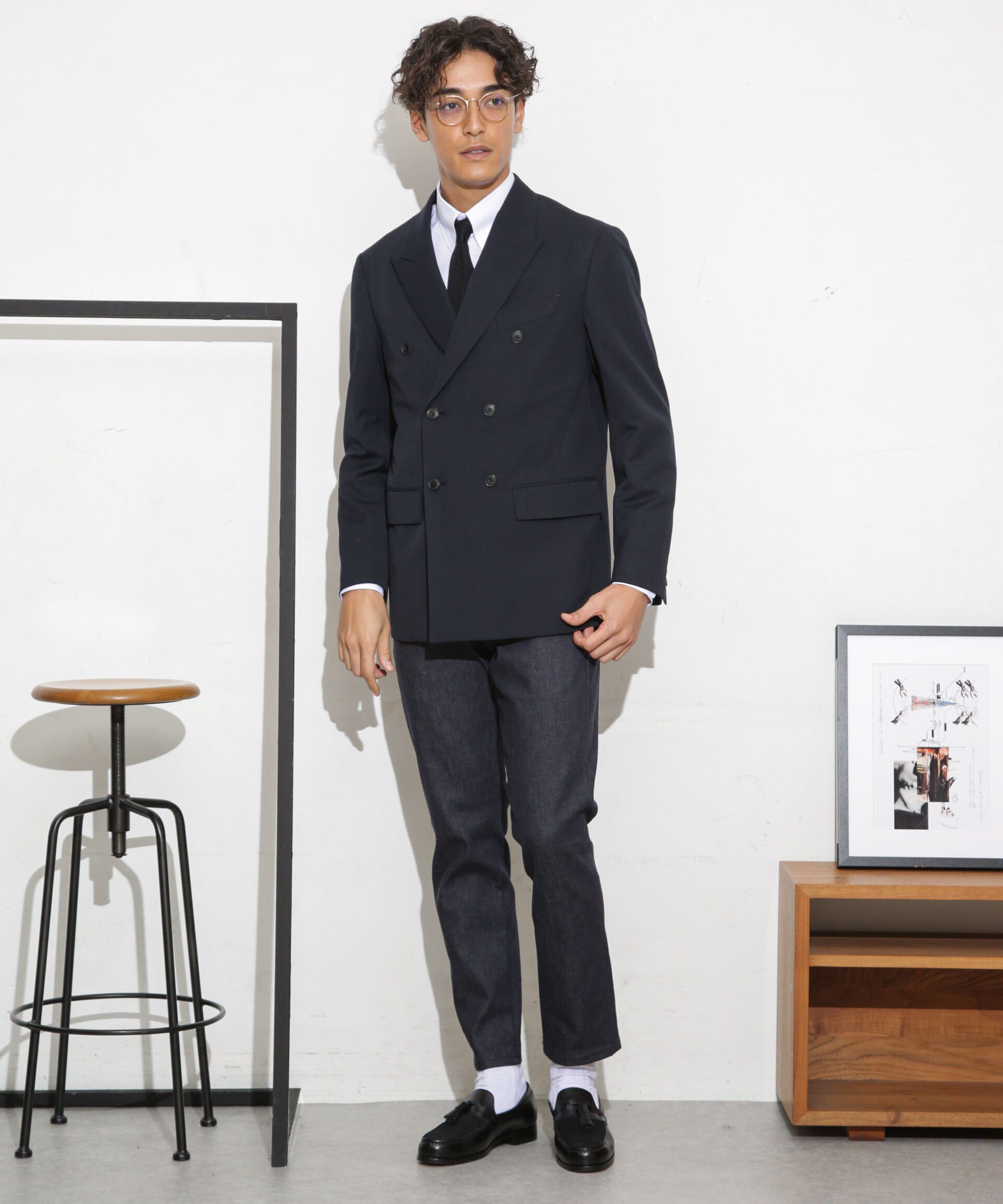 nano･universe「LB.03/｢ESSENTIAL LINE｣ノンフェイドスキニースラックス」|デニム|