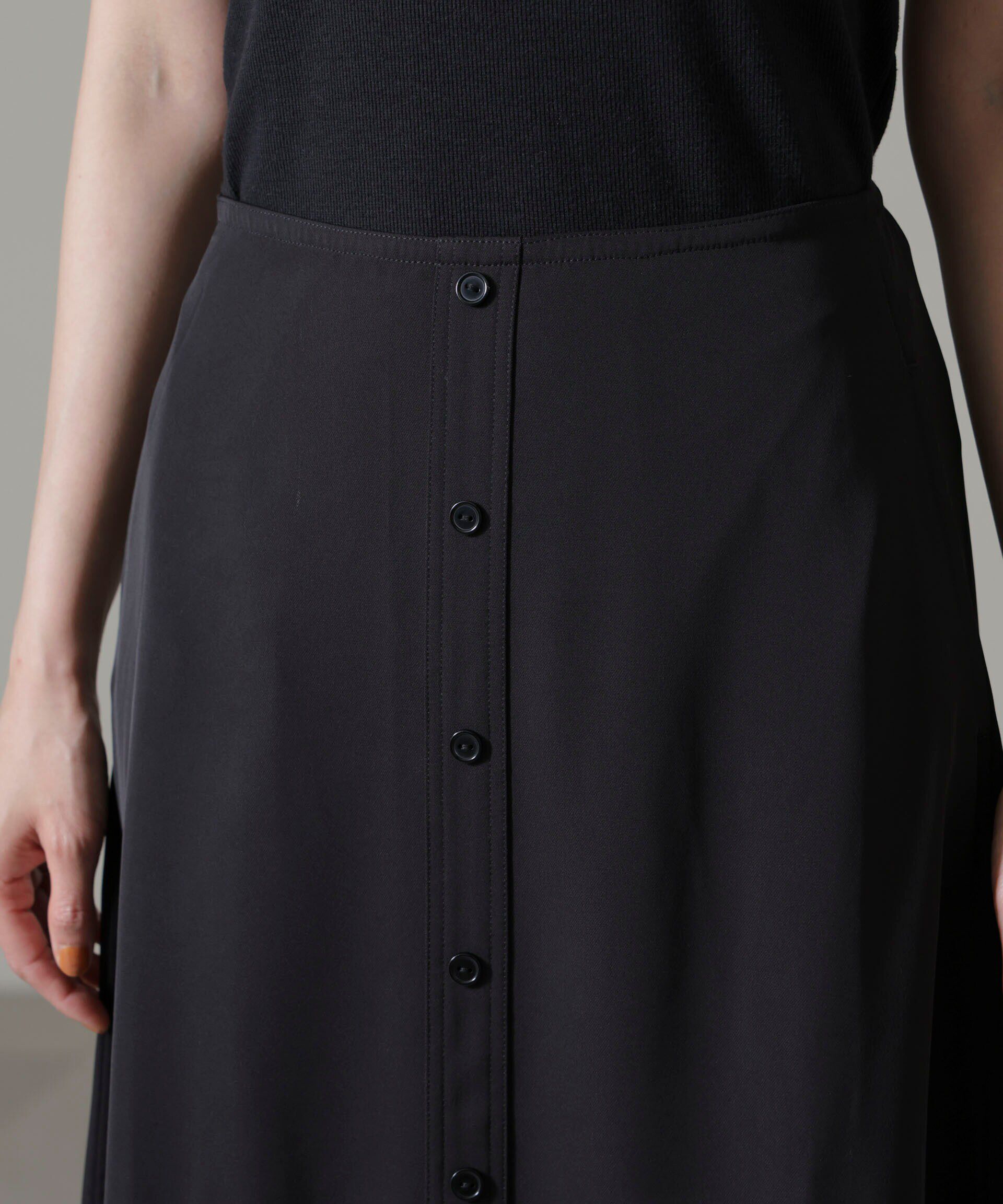 nano･universe「フロントボタンフレアスカート(セットアップ可)」|スカート|