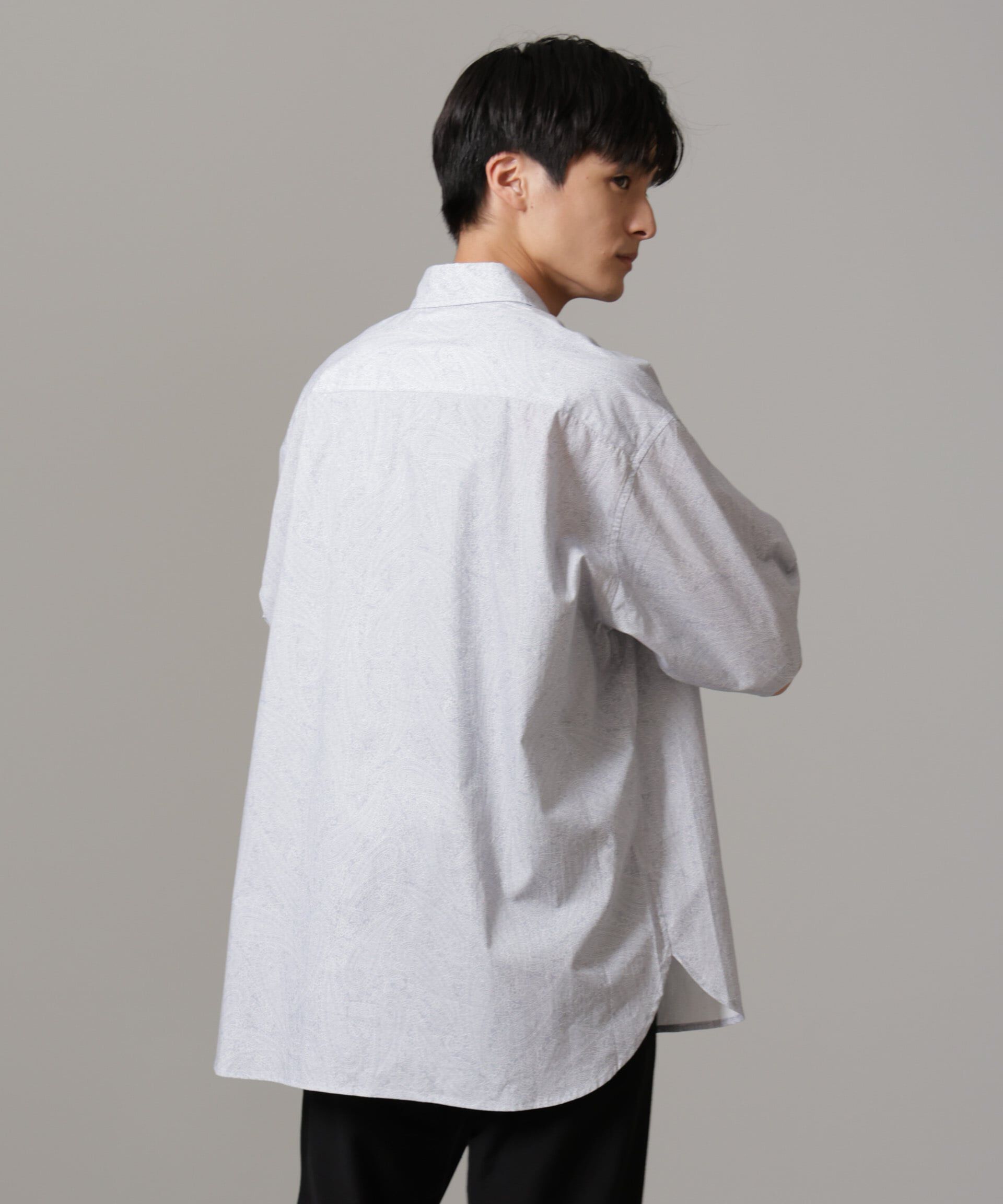 nano･universe「ペイズリーリラックスシャツ 半袖」|シャツ・ブラウス|