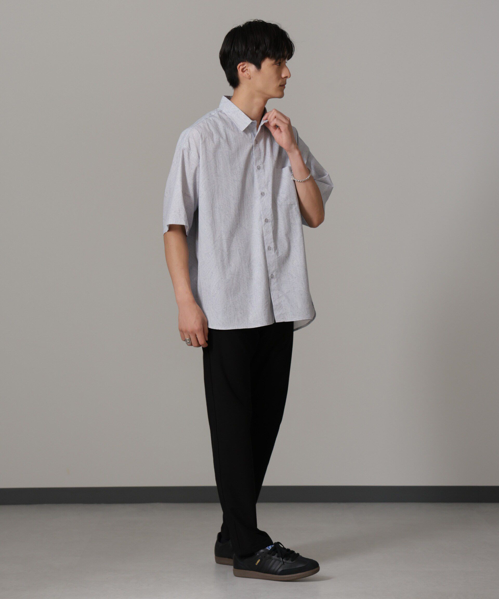 nano･universe「ペイズリーリラックスシャツ 半袖」|シャツ・ブラウス|