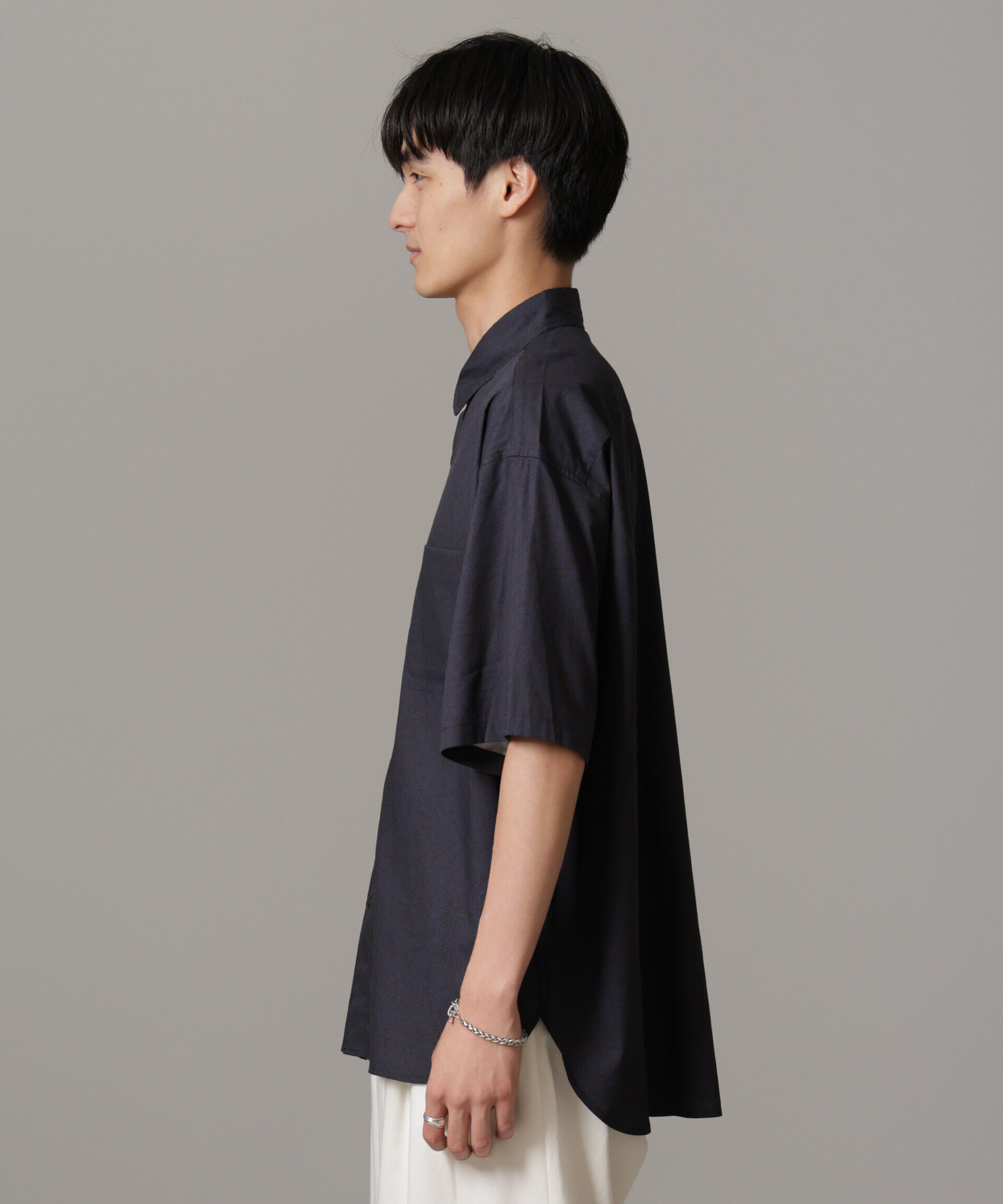 nano･universe「ペイズリーリラックスシャツ 半袖」|シャツ・ブラウス|