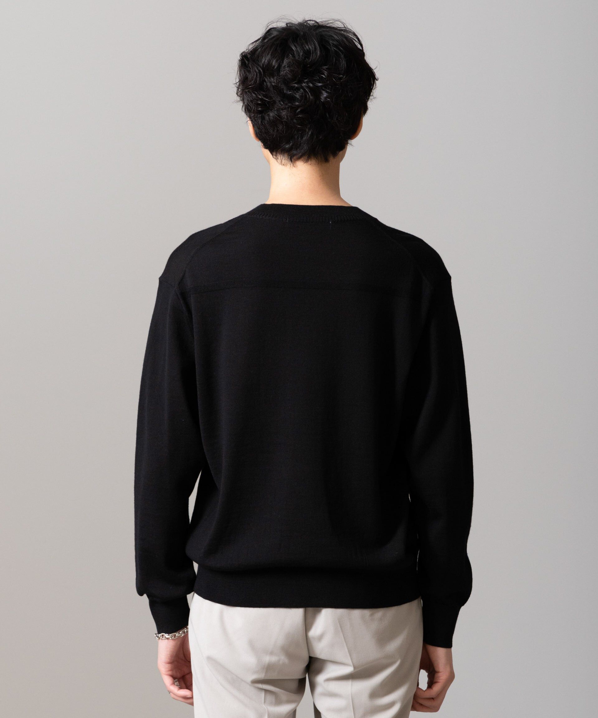 nano･universe「「毛玉レスニット」ファインゲージVネック」|ニット・セーター|