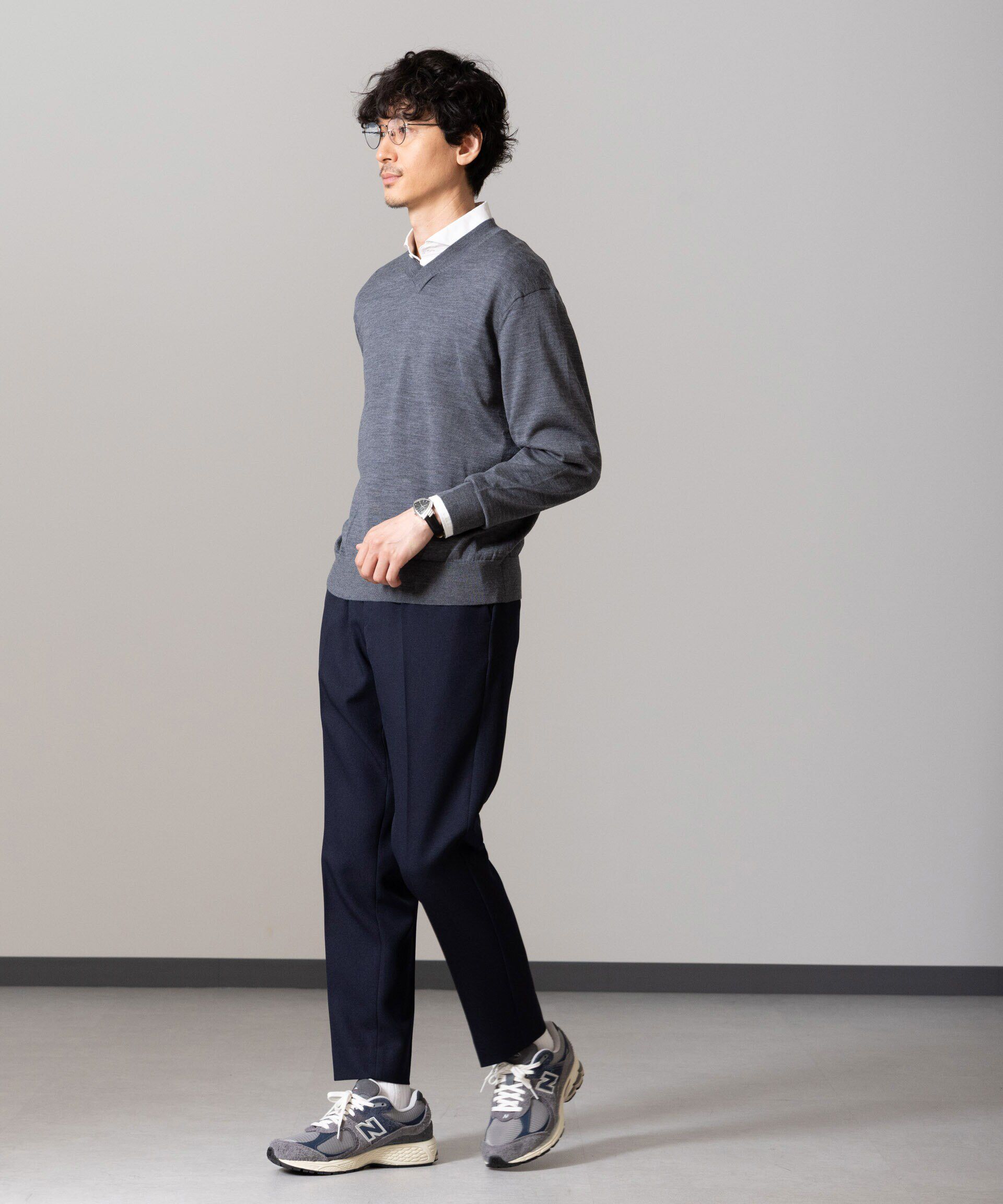 nano･universe「「毛玉レスニット」ファインゲージVネック」|ニット・セーター|