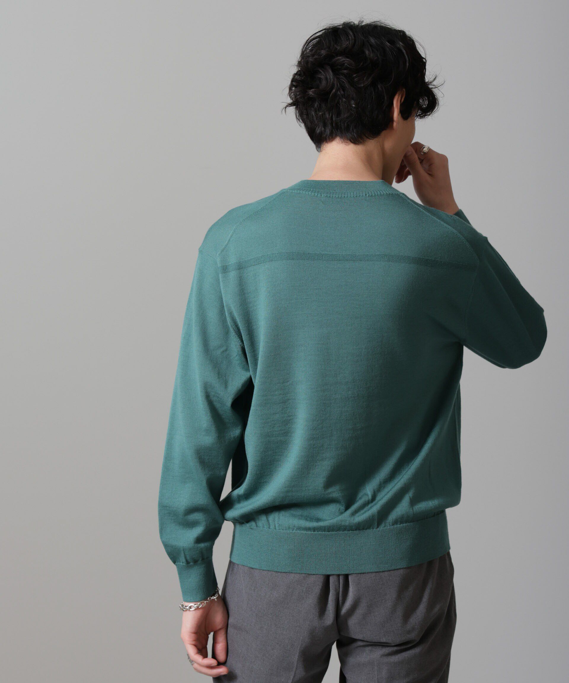 nano･universe「「毛玉レスニット」ファインゲージVネック」|ニット・セーター|