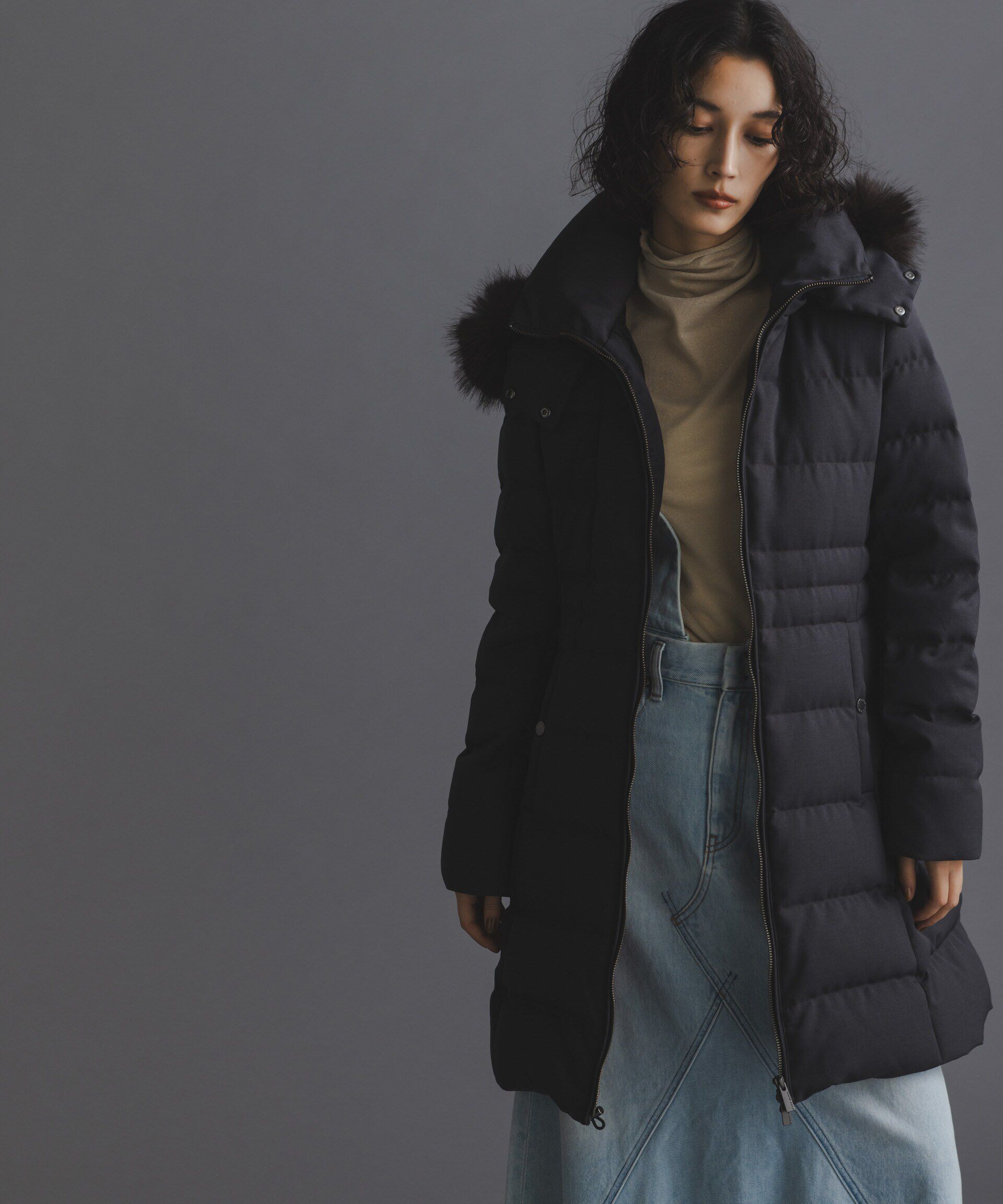 nano･universe「「西川ダウン(R)」サージロングダウン」|ダウン|