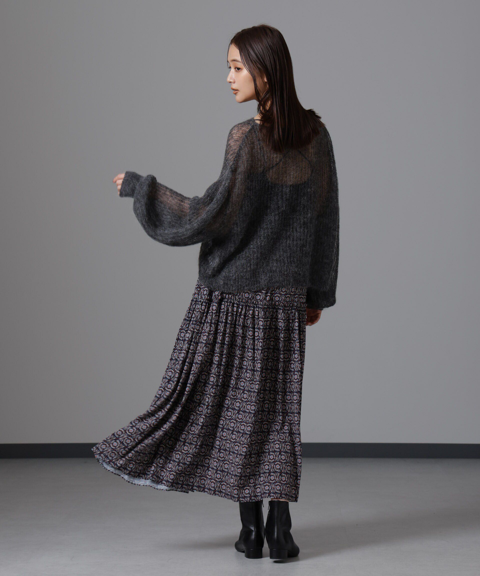 nano･universe「サークルフワラープリントスカート」|スカート|