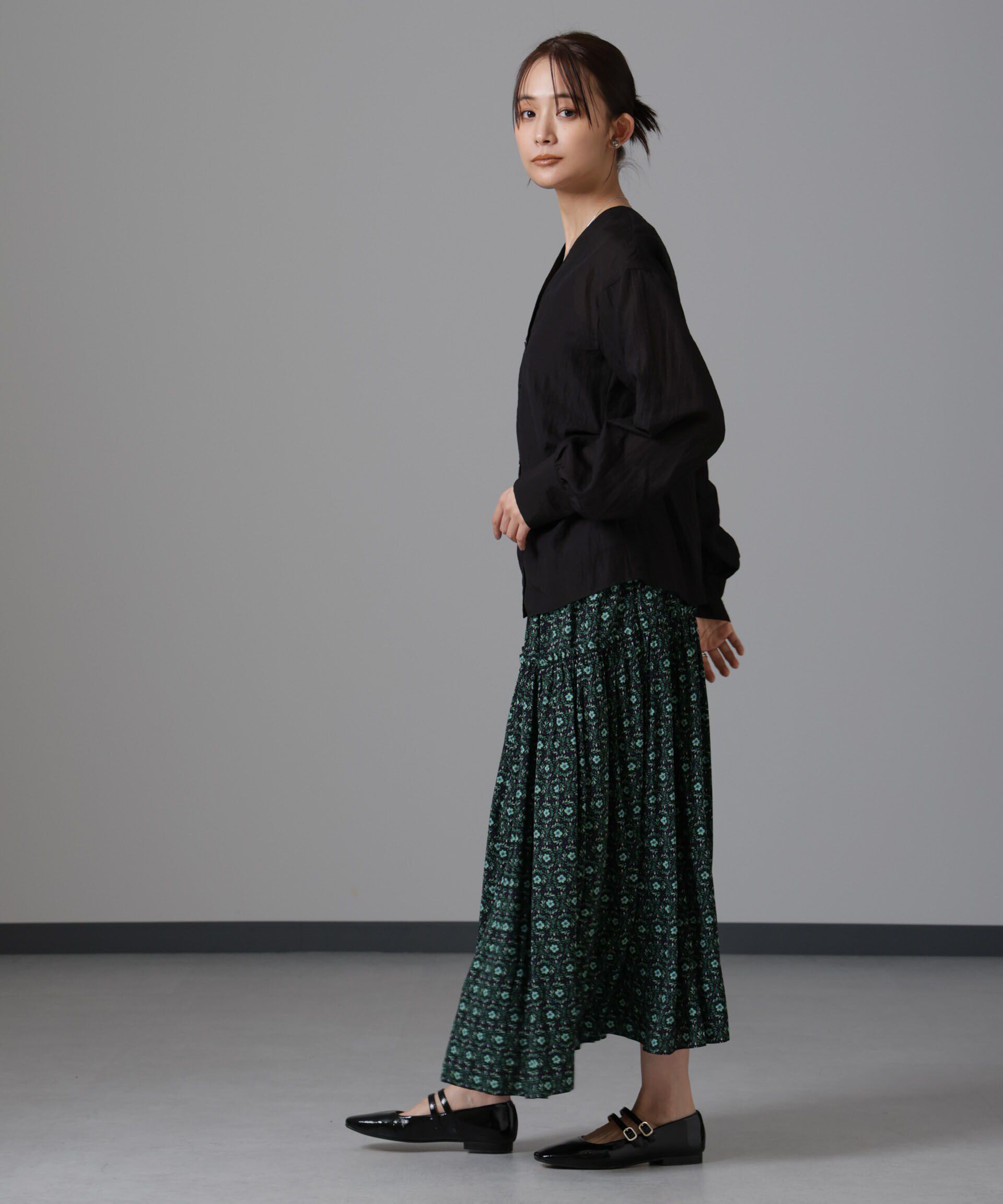 nano･universe「サークルフワラープリントスカート」|スカート|