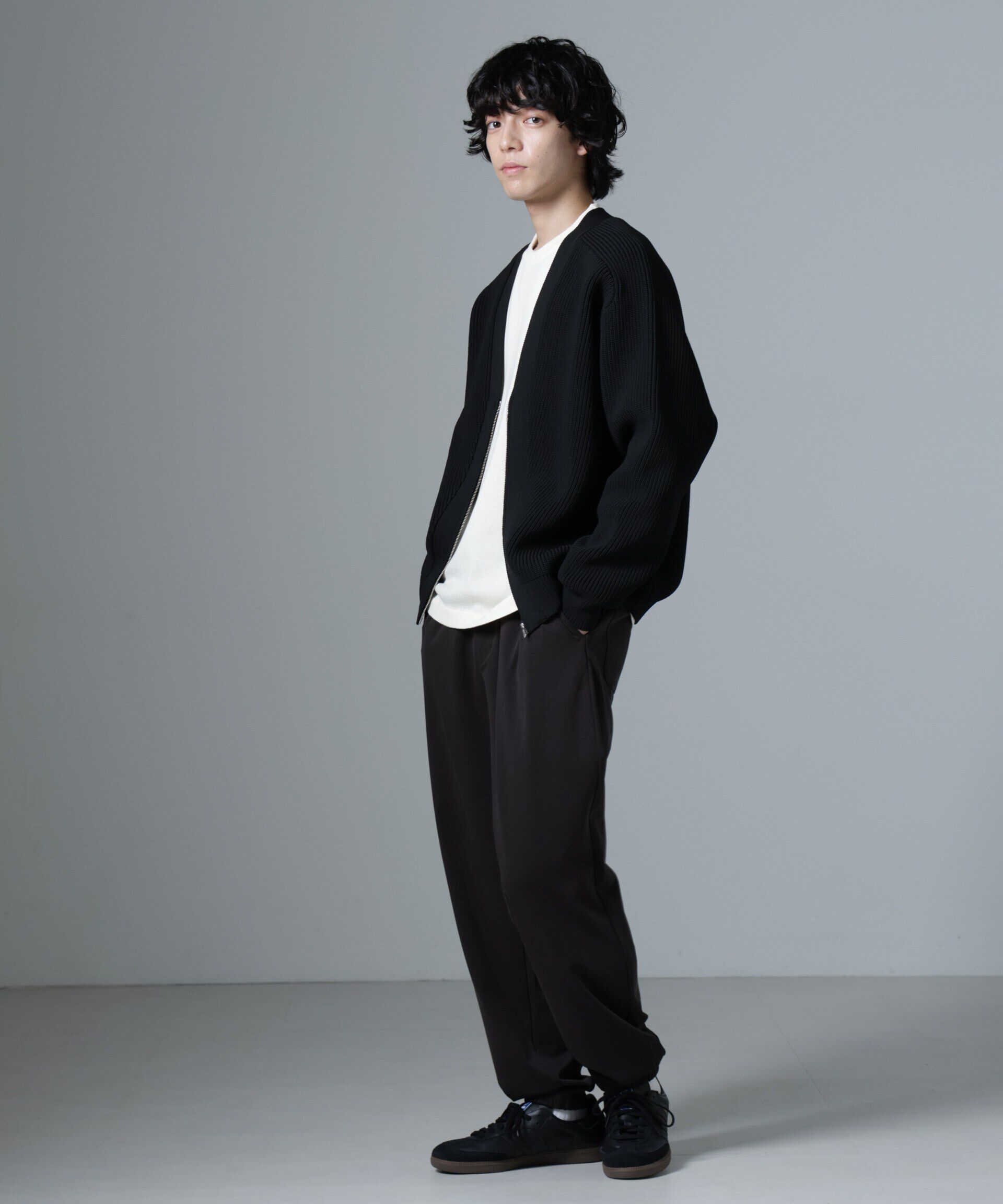 nano･universe「スポンディッシュZIPカーディガン」|ニット・セーター|