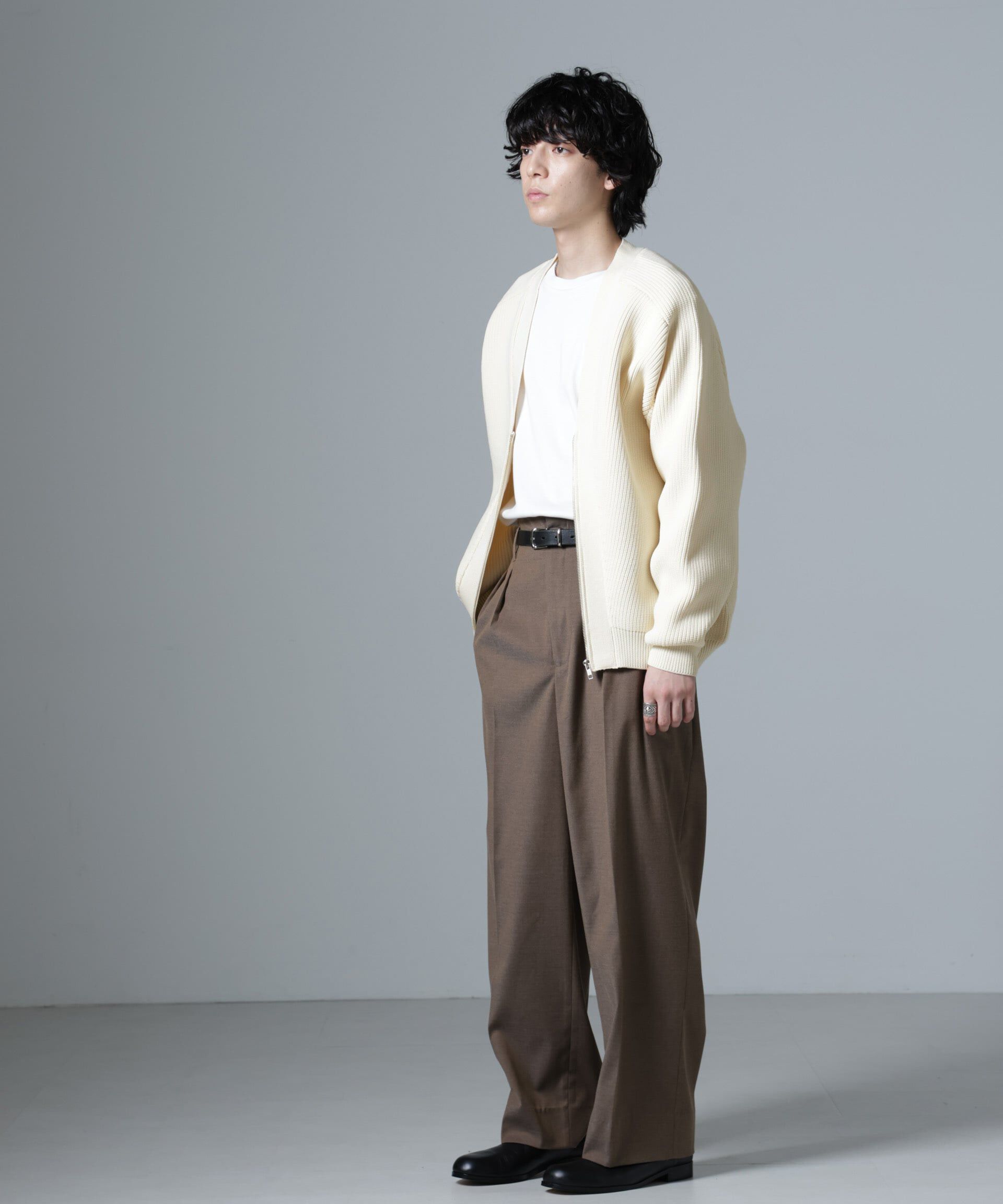 nano･universe「スポンディッシュZIPカーディガン」|ニット・セーター|