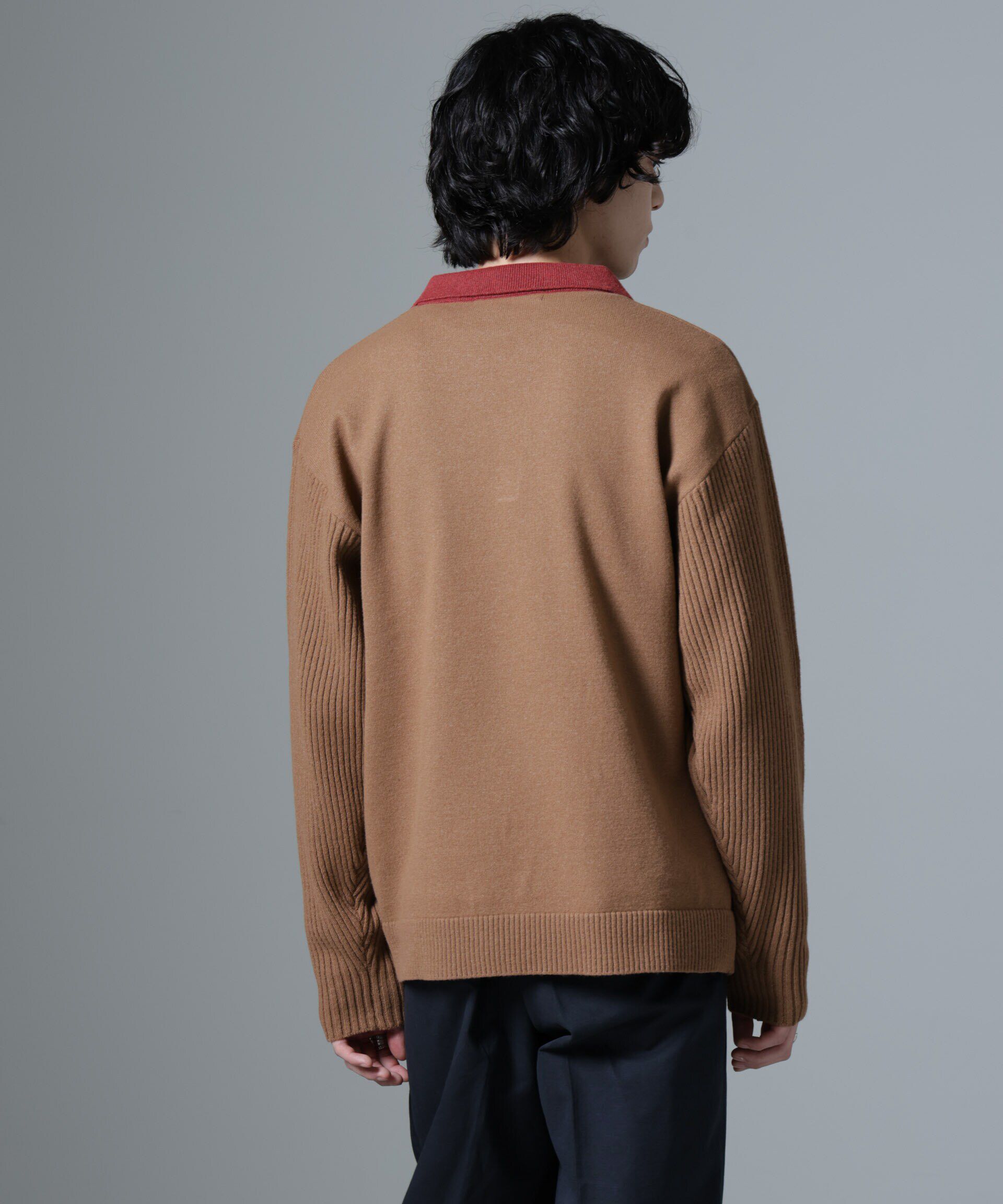 nano･universe「WEB限定/バイカラースキッパーニット」|ニット・セーター|