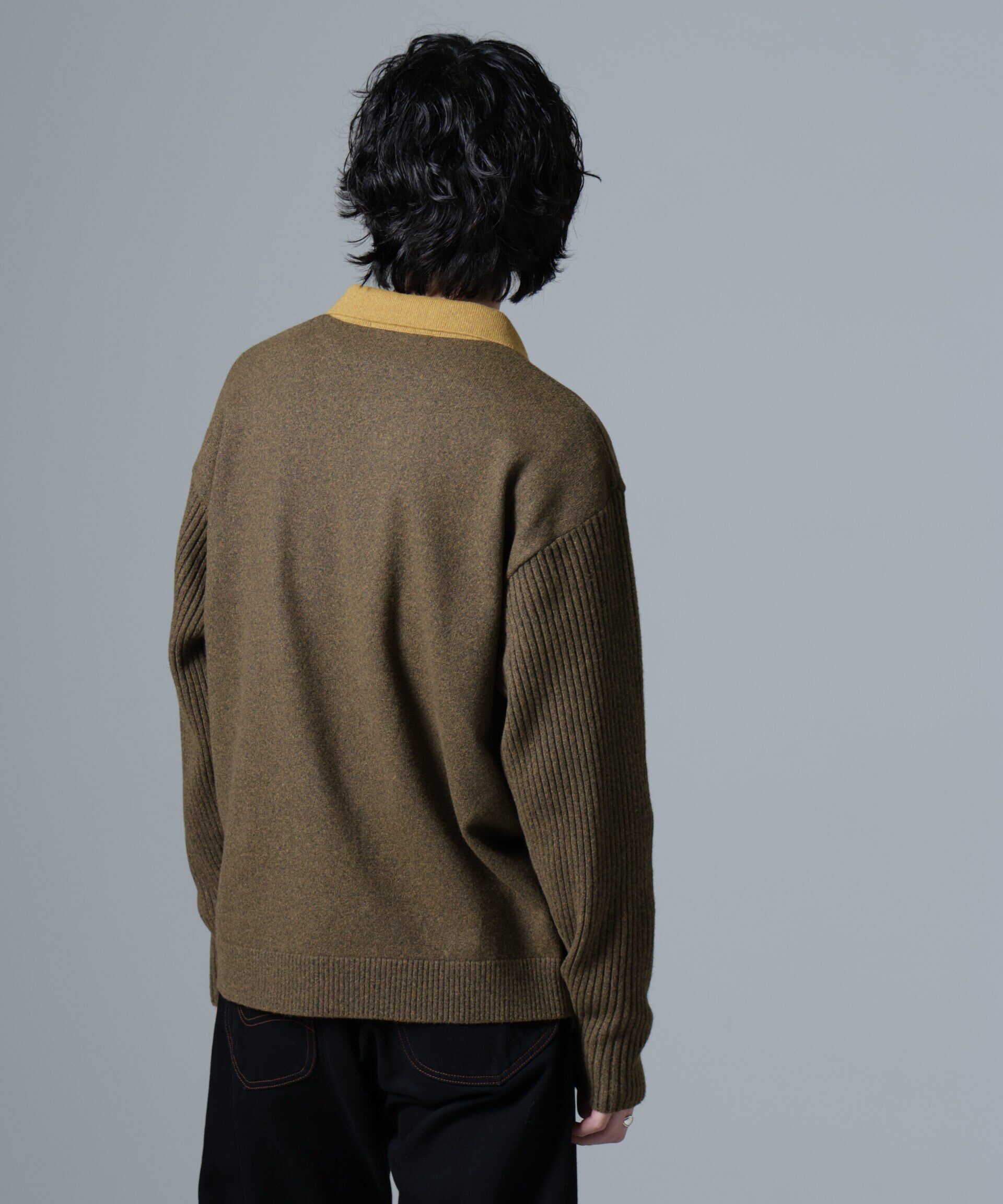 nano･universe「WEB限定/バイカラースキッパーニット」|ニット・セーター|