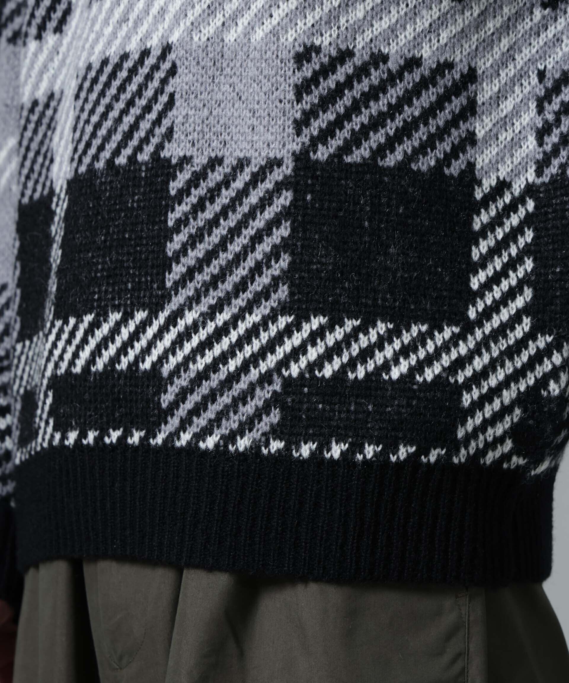 nano･universe「ウールミックスパターンニット」|ニット・セーター|