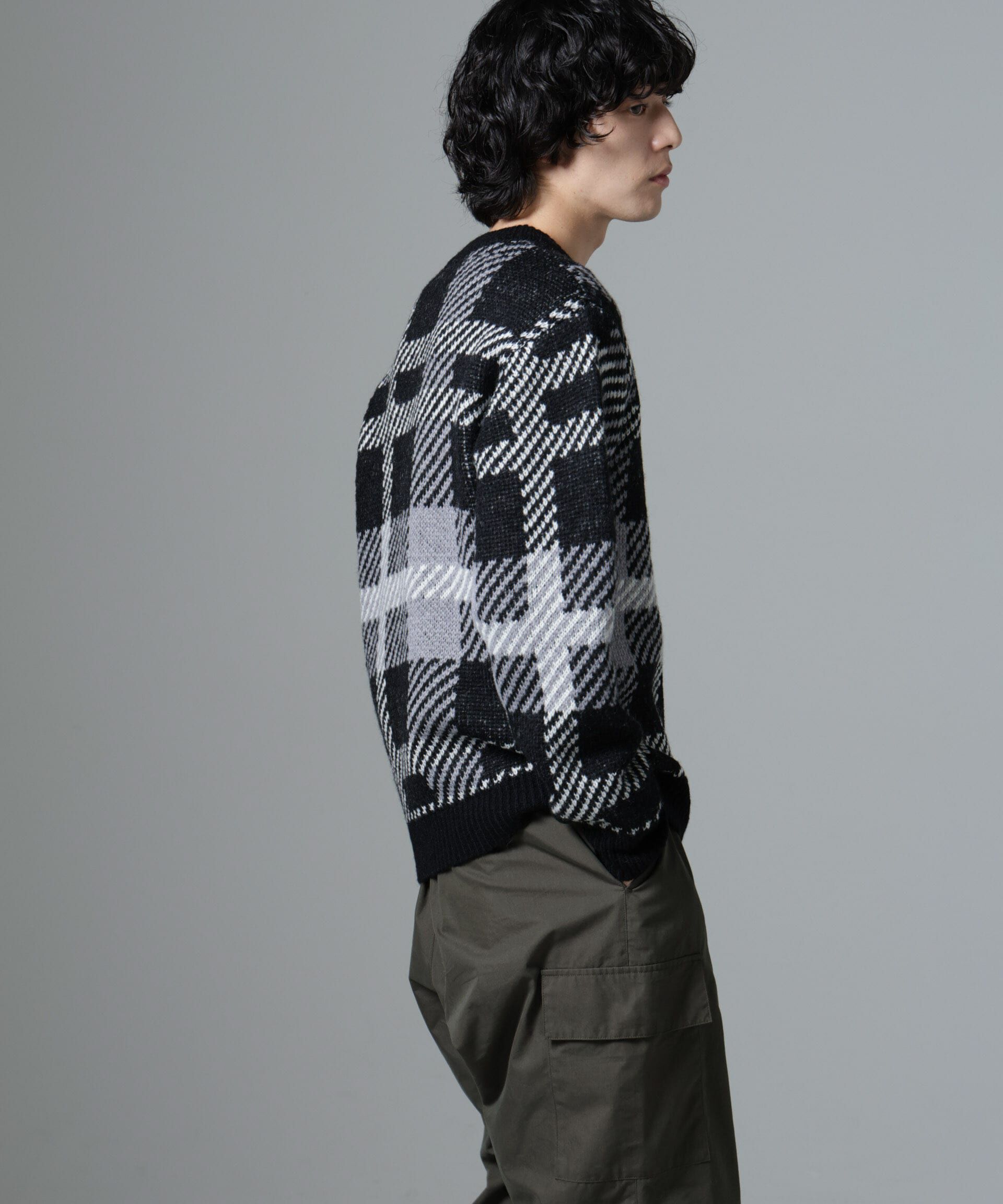 nano･universe「ウールミックスパターンニット」|ニット・セーター|