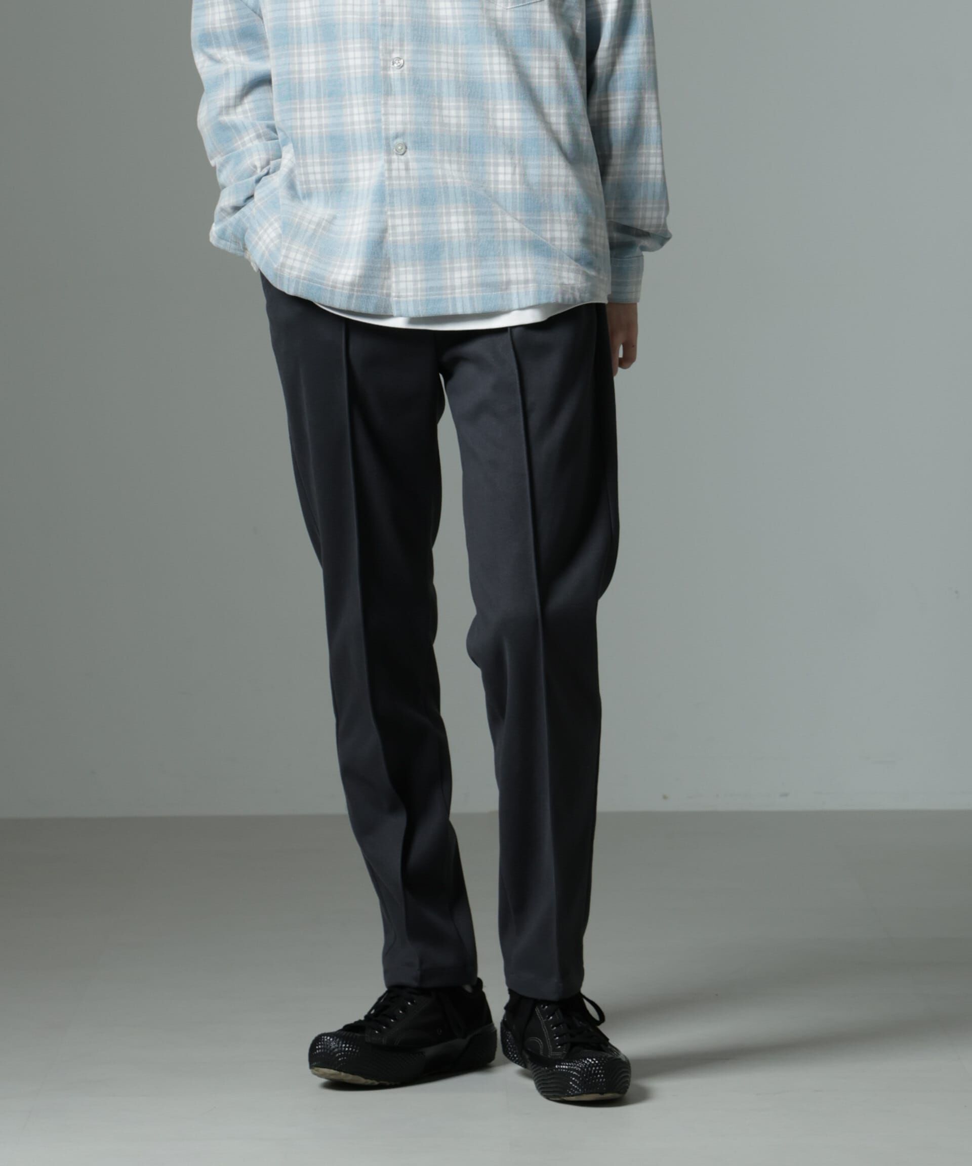 nano･universe「「MC」coveross(R)TECH WARM 裏起毛ツイル イージースラックス」|チノ|チャコール3