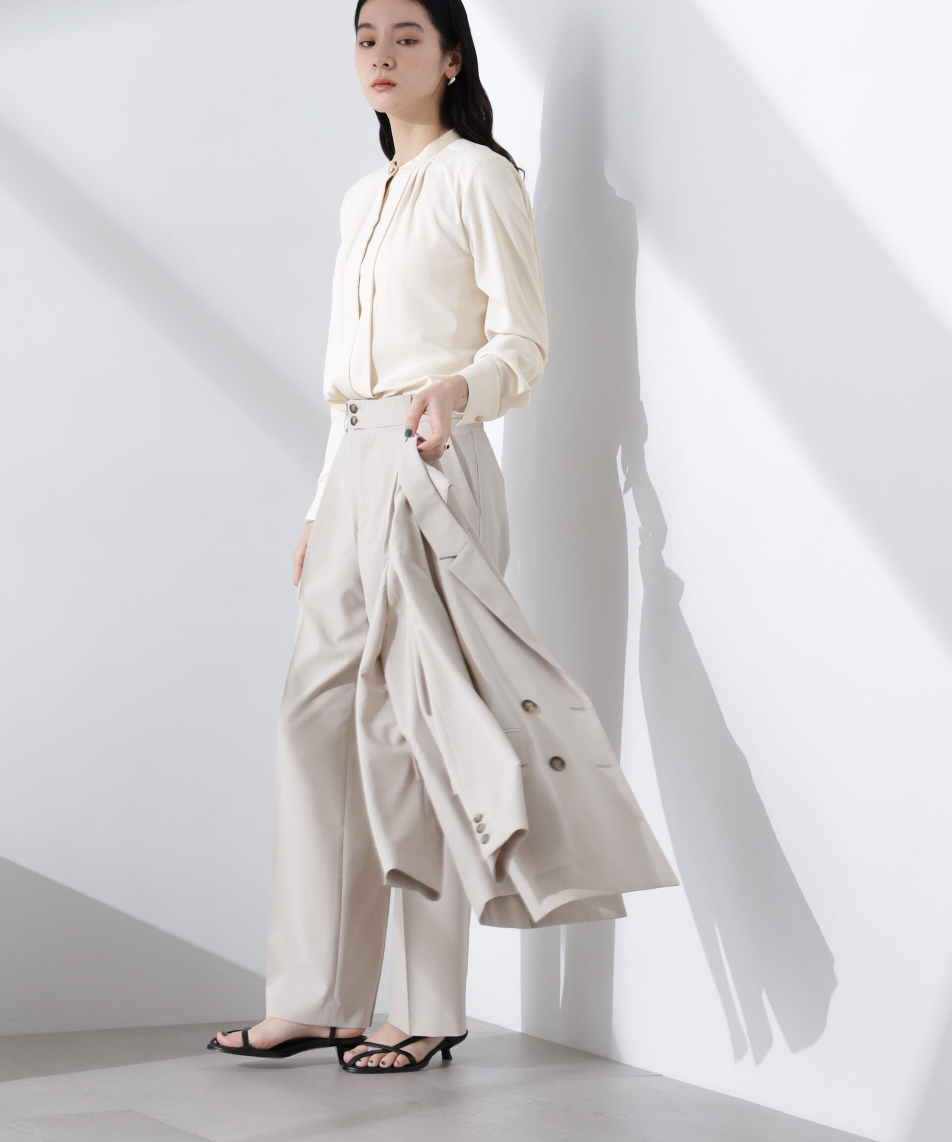 nano･universe「スタンドバイカラータックブラウス」|シャツ・ブラウス|