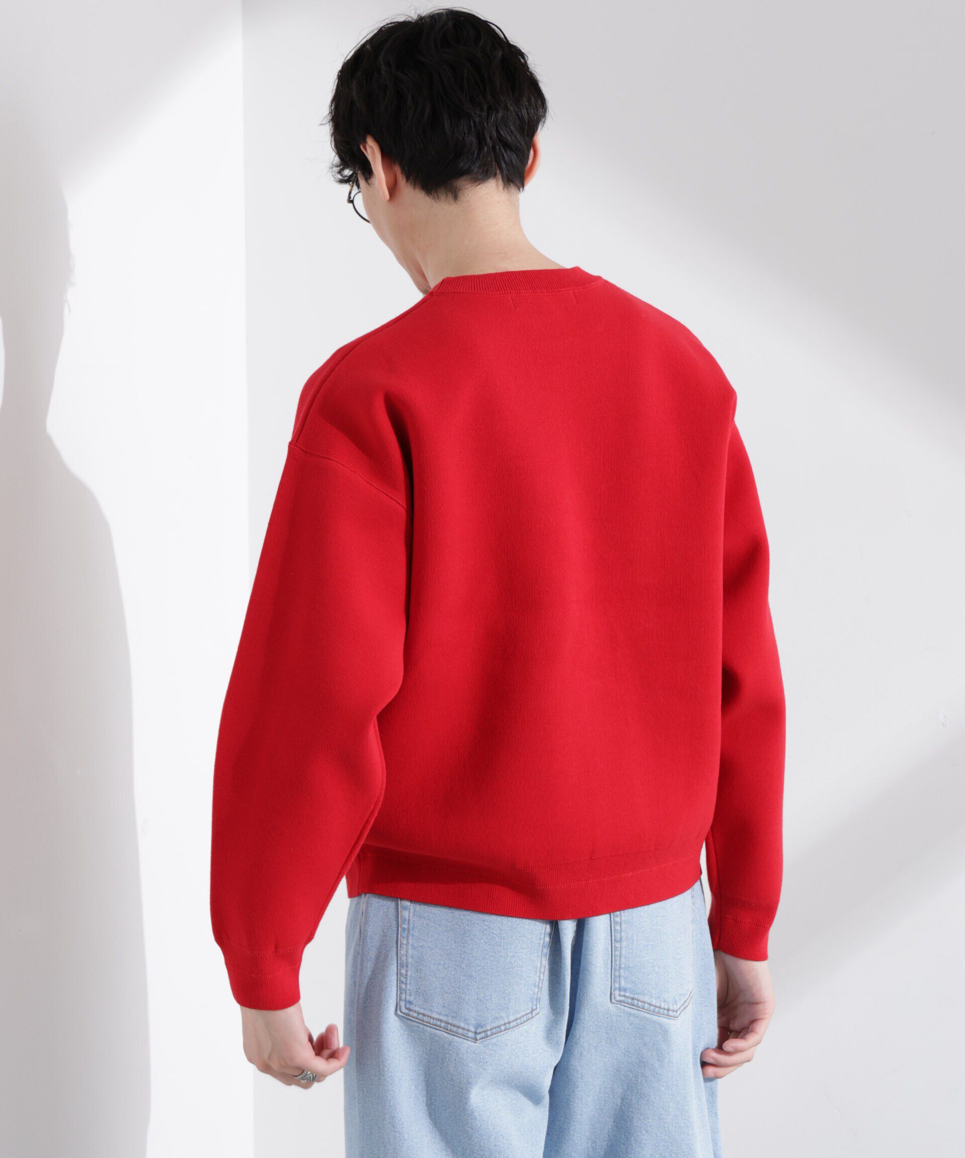 nano･universe「「大人のスウェット」スウェットライク接結クルーネックニット」|ニット・セーター|