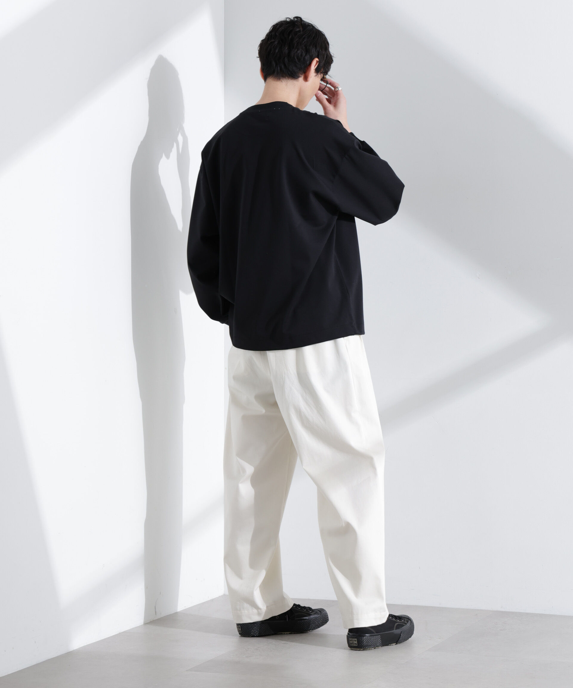 nano･universe「シルケットポンチロングスリーブバルーンTシャツ 長袖」|Tシャツ・カットソー|