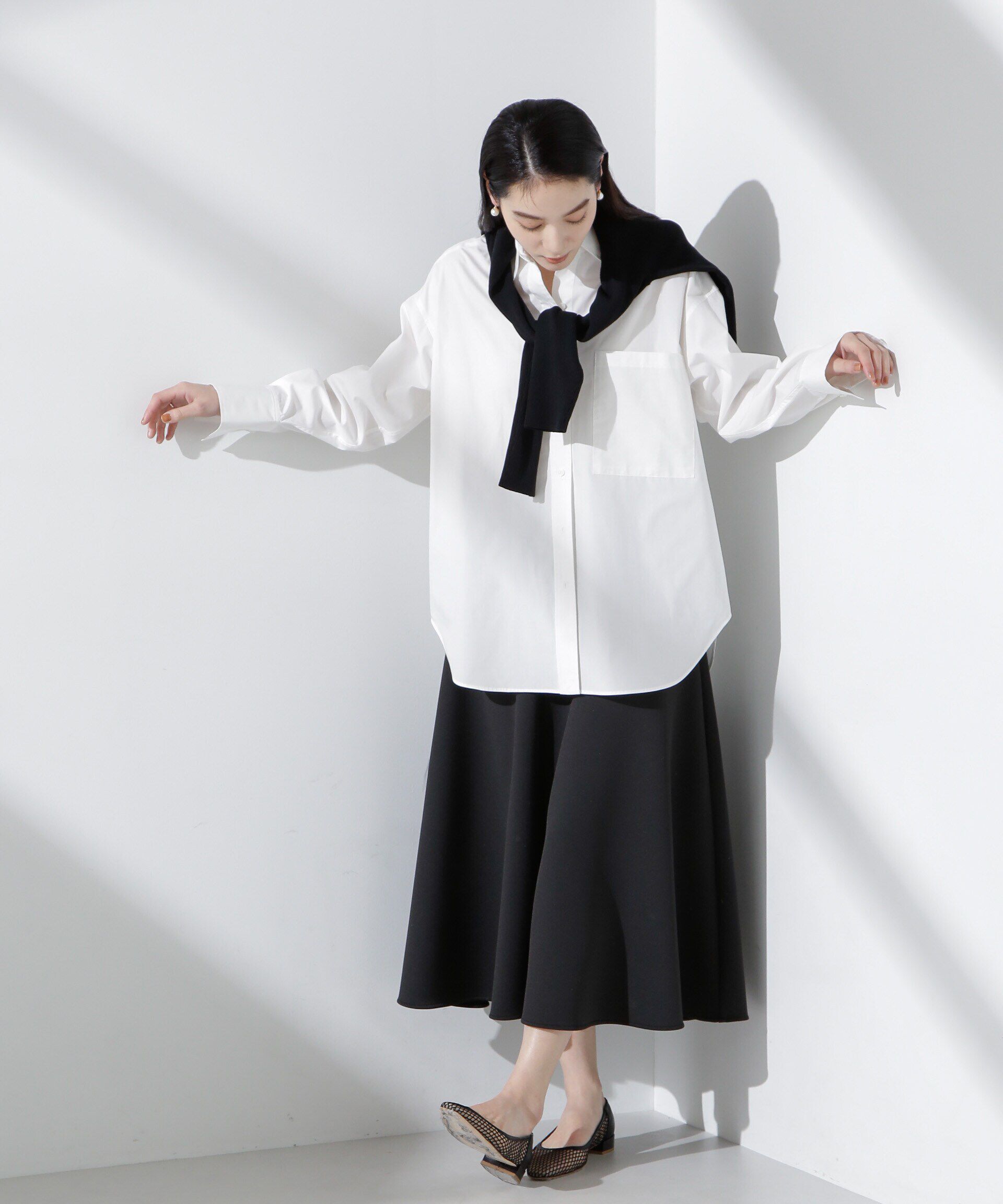 nano･universe「バッククロスオーバーシャツ」|シャツ・ブラウス|