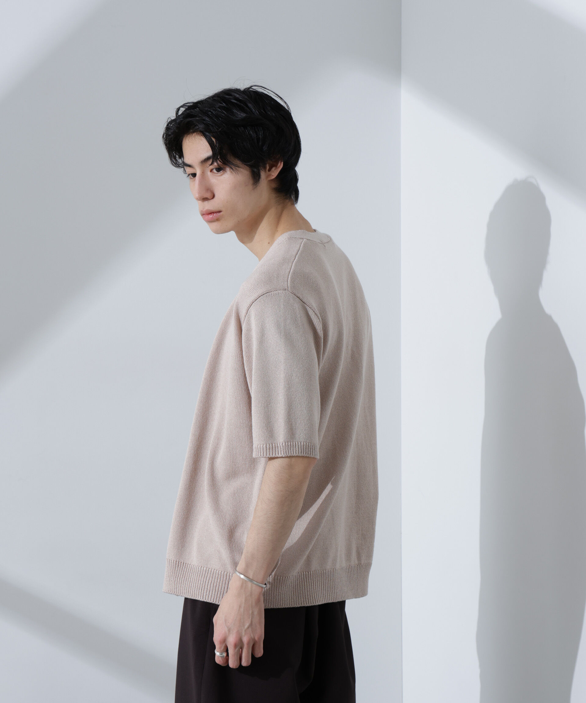 nano･universe「コットンライクニットカーディガン 半袖」|ニット・セーター|