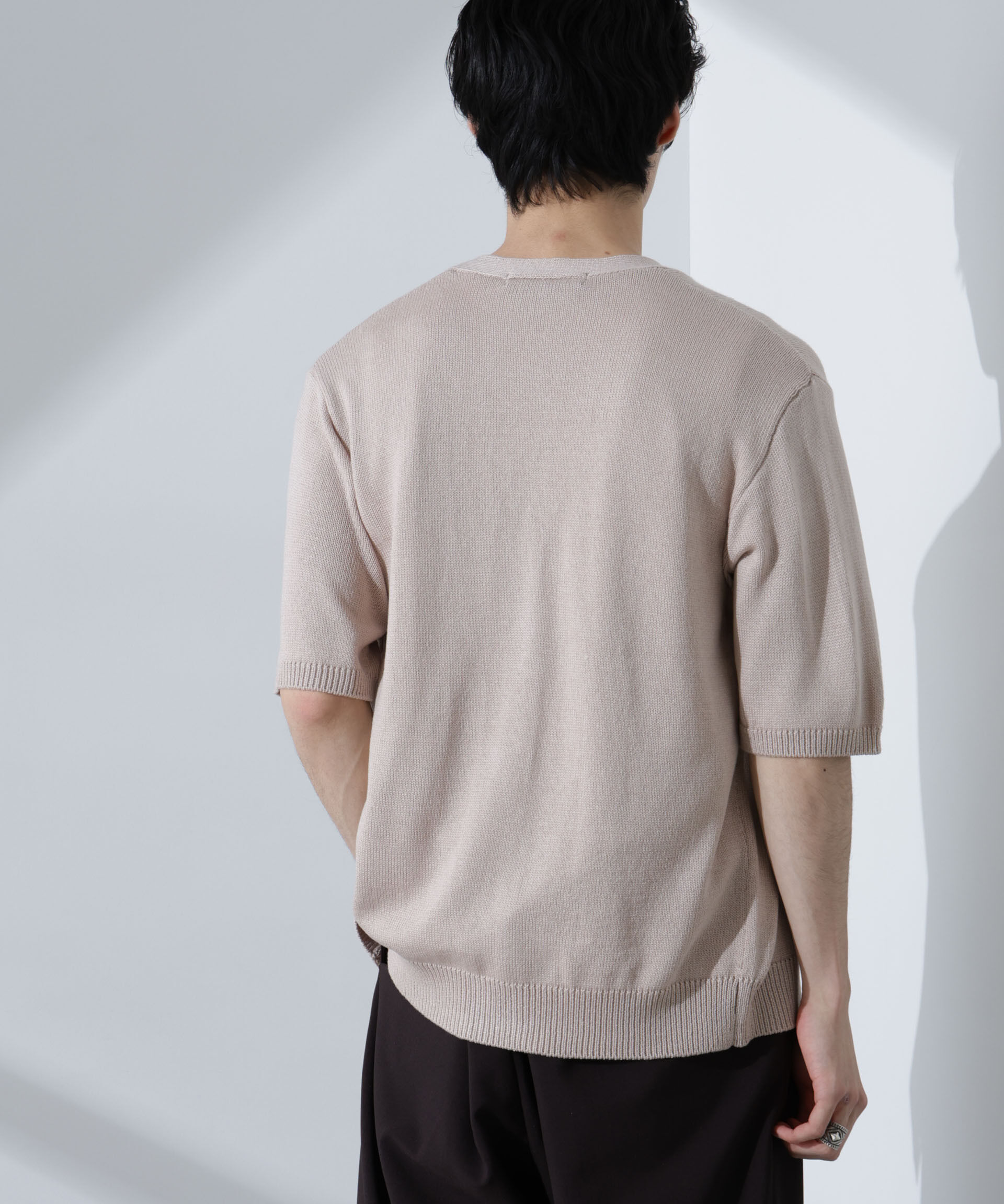 nano･universe「コットンライクニットカーディガン 半袖」|ニット・セーター|