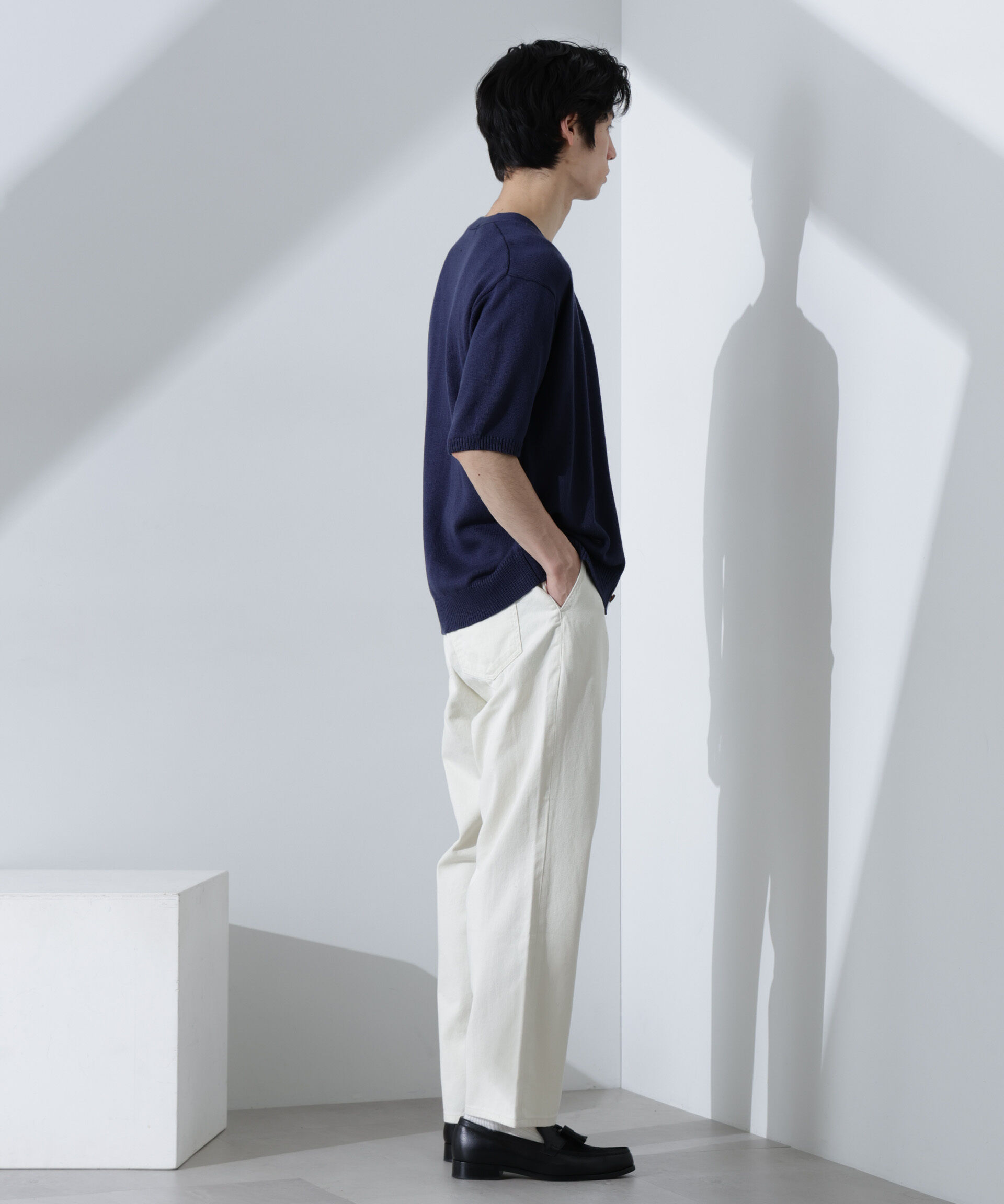 nano･universe「コットンライクニットカーディガン 半袖」|ニット・セーター|