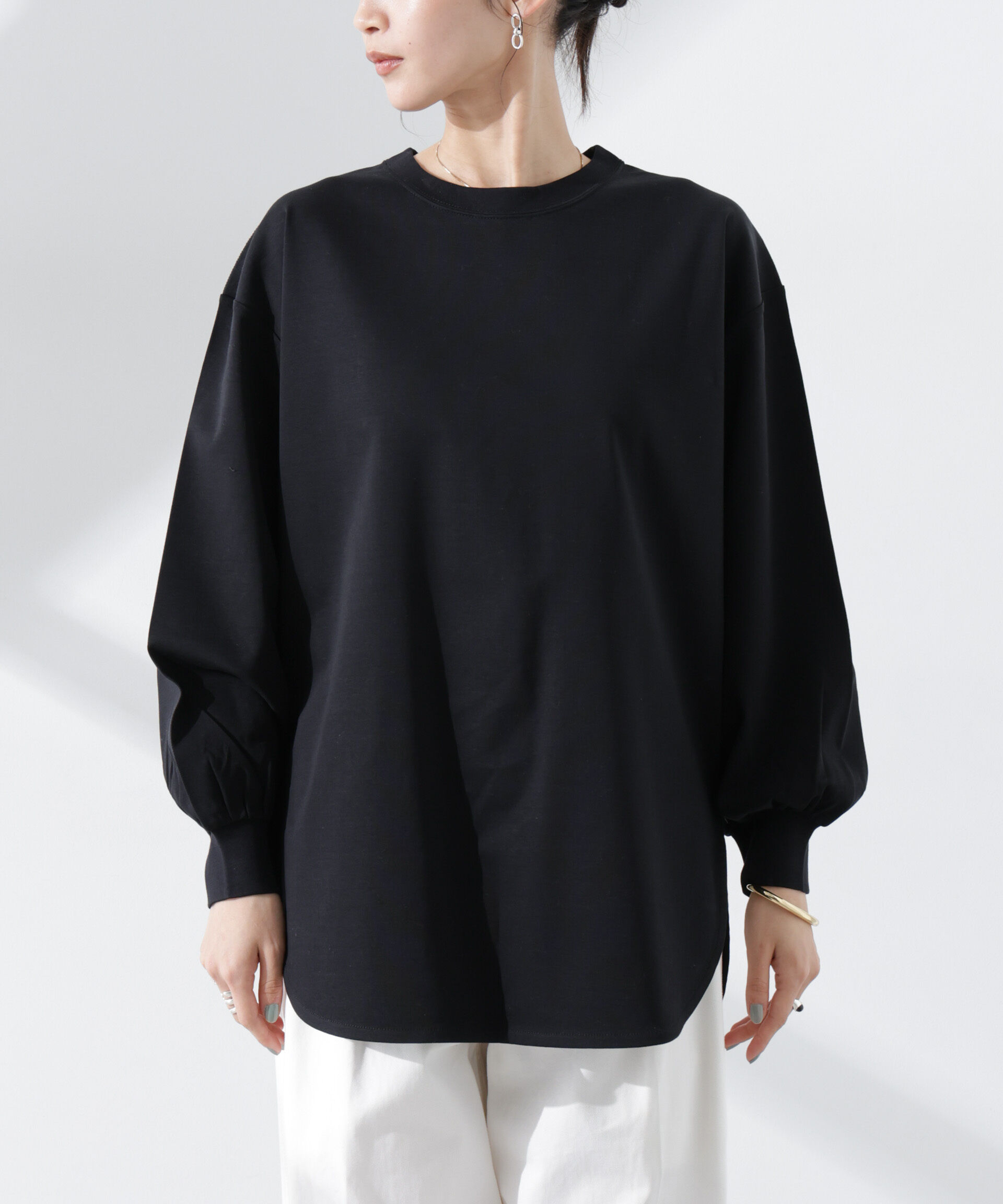 nano･universe「Anti SmellスムースシルケットロングスリーブTシャツ」|Tシャツ・カットソー|