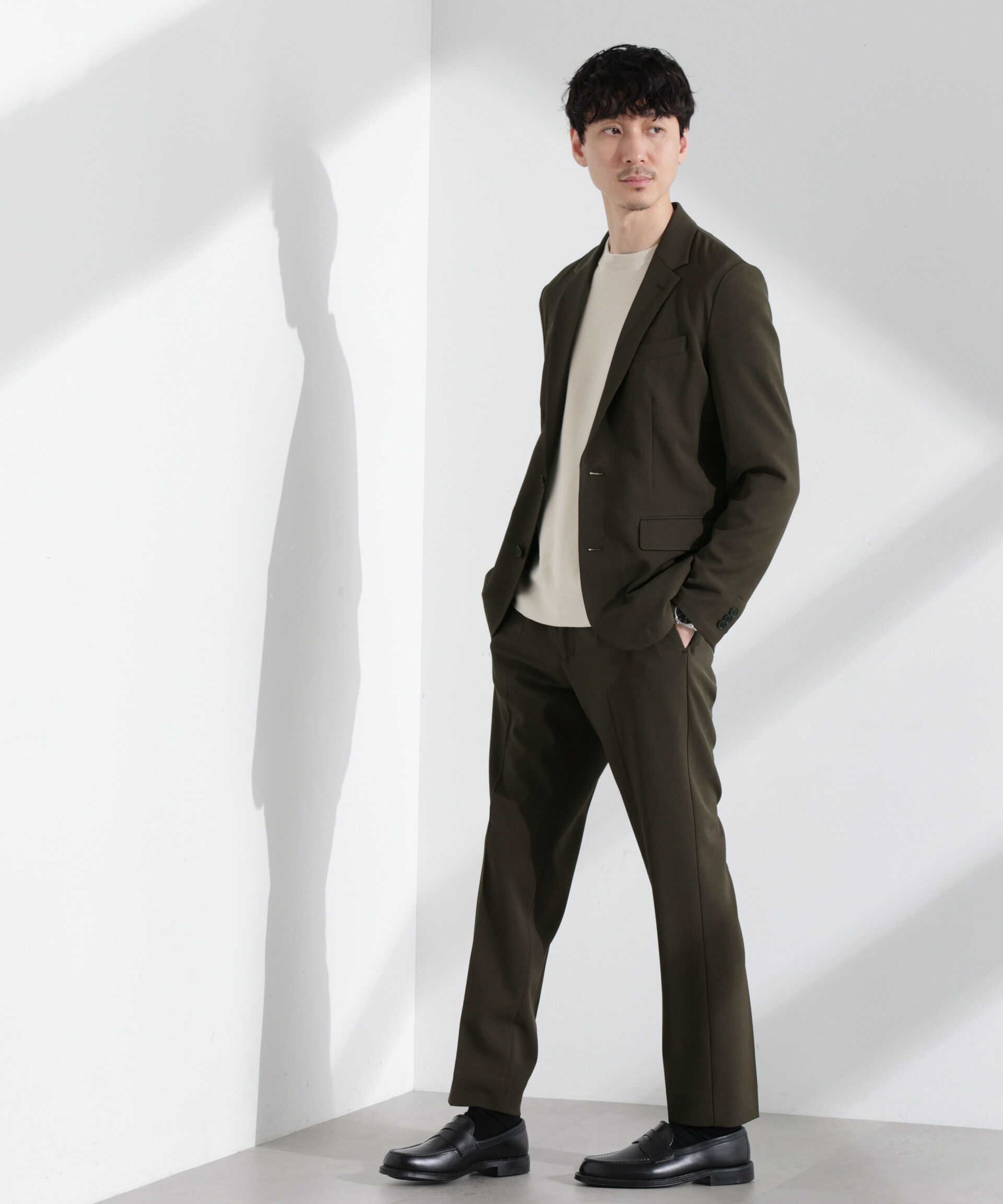 nano･universe「「Damerino」メランジドライツイル4WAYストレッチセットアップ」|スーツ|D.ブラウン2