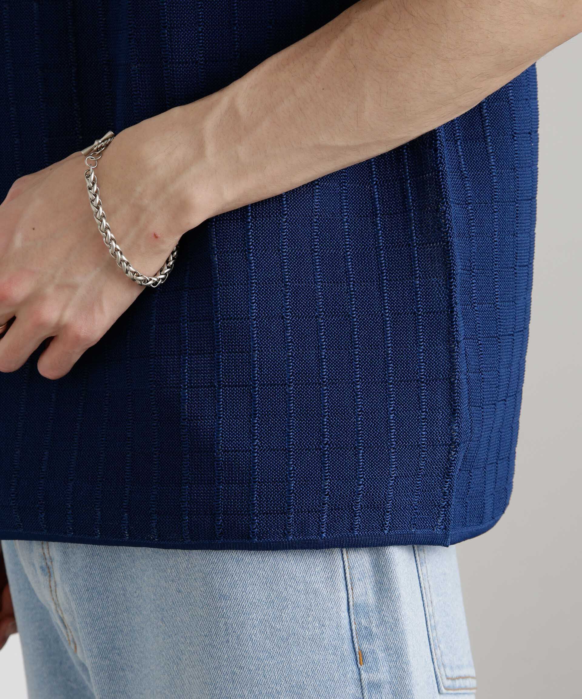 nano･universe「透かし編みスキッパーニット 半袖」|ニット・セーター|