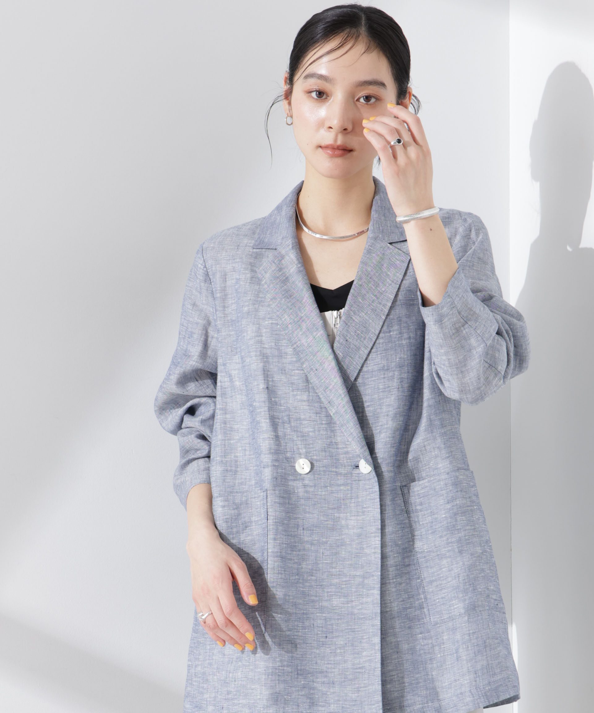 nano･universe「ヨーロピアンフラックス シアージャケット（セットアップ可）」|テーラードジャケット|