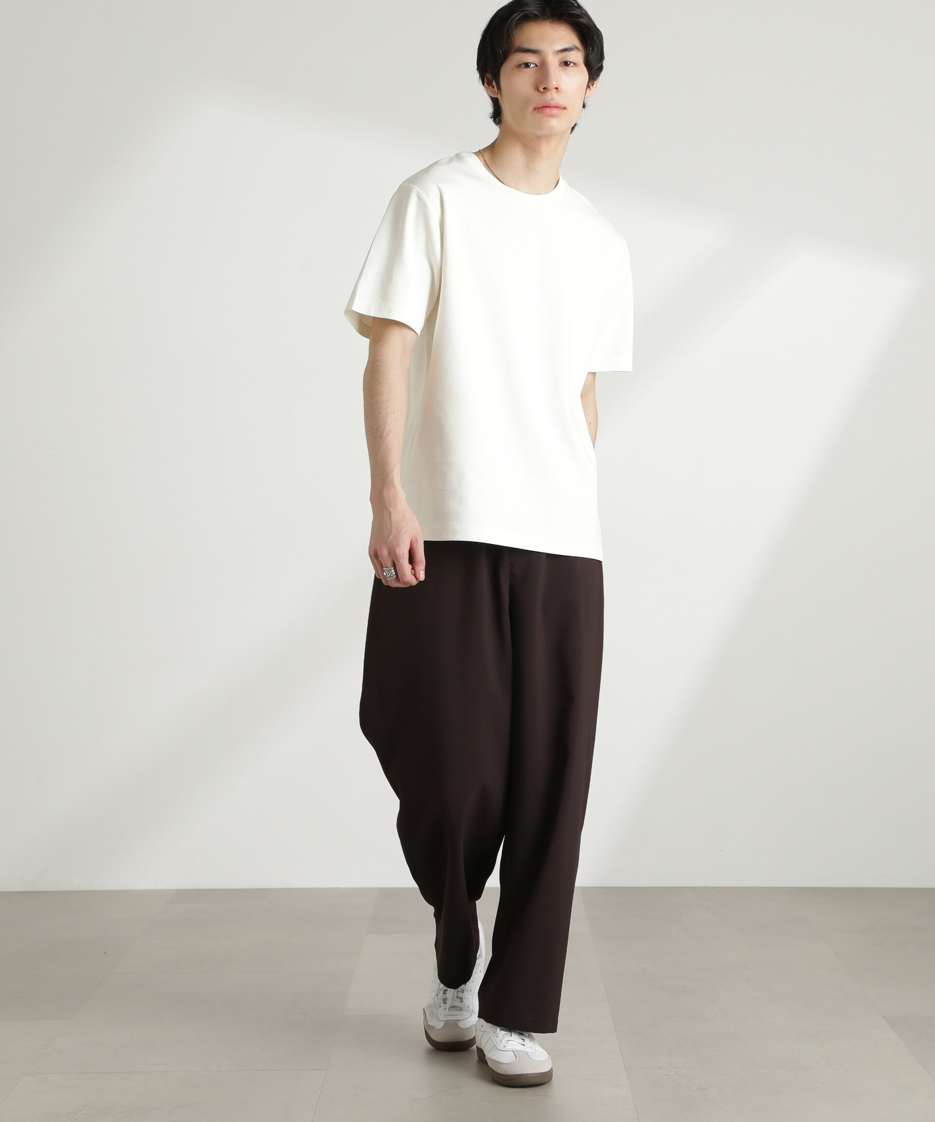 nano･universe「ダブルスムースクルーネックTシャツ 半袖」|Tシャツ・カットソー|