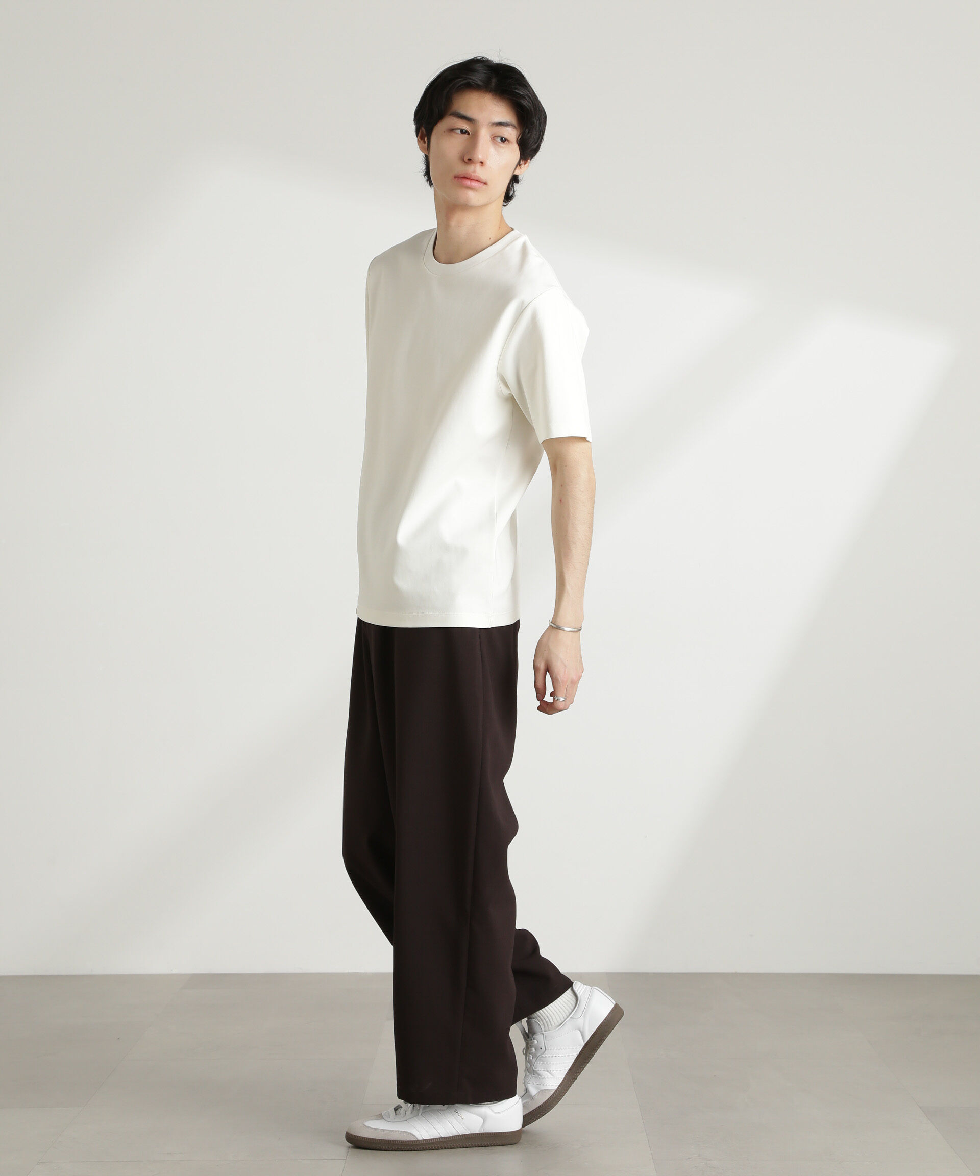 nano･universe「ダブルスムースクルーネックTシャツ 半袖」|Tシャツ・カットソー|