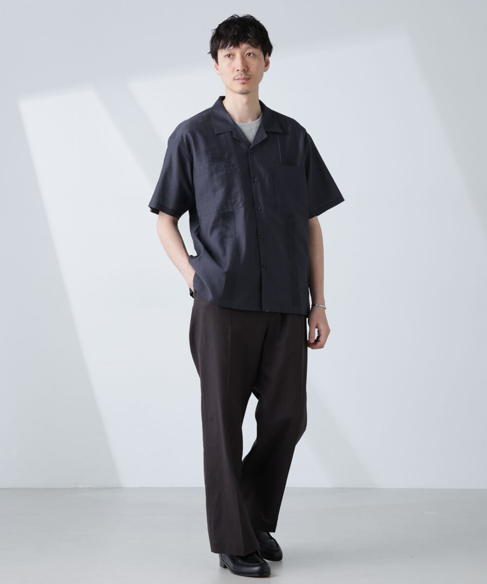 nano･universe「オープンカラーキューバシャツ」|シャツ・ブラウス|