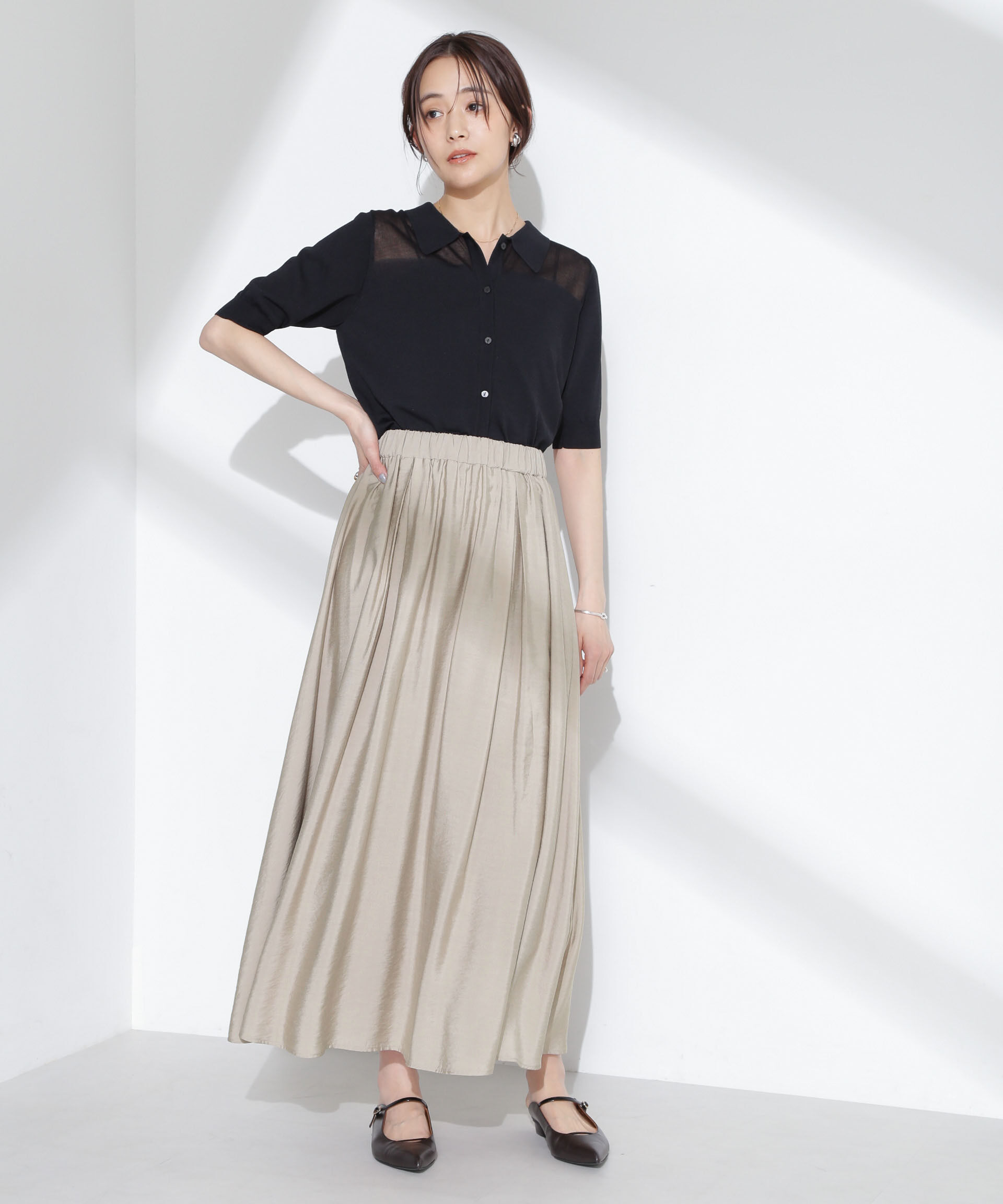 nano･universe「シアーボリュームスカート」|スカート|