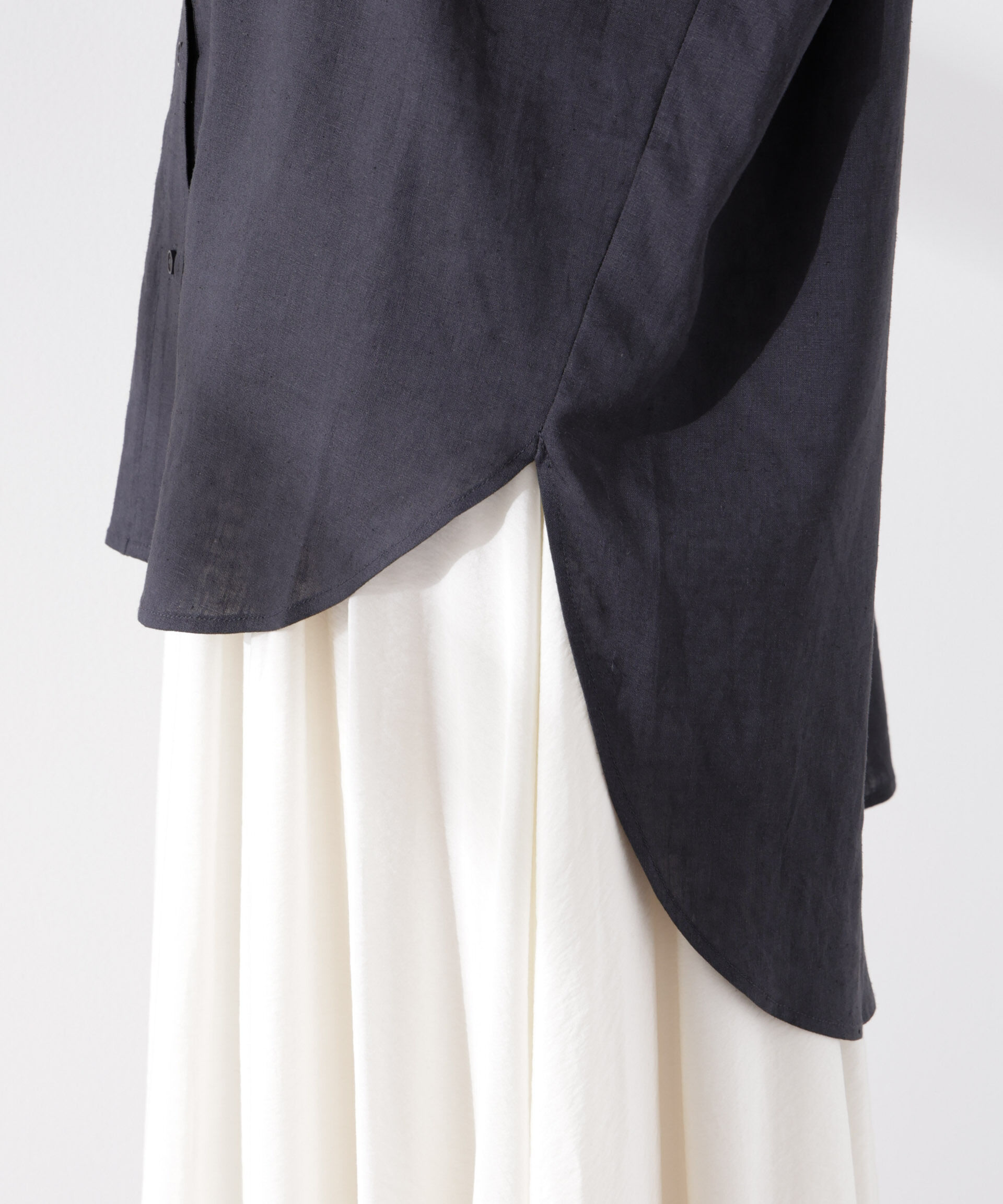 nano･universe「Anti Smell Linen フレンチスリーブシャツ」|シャツ・ブラウス|