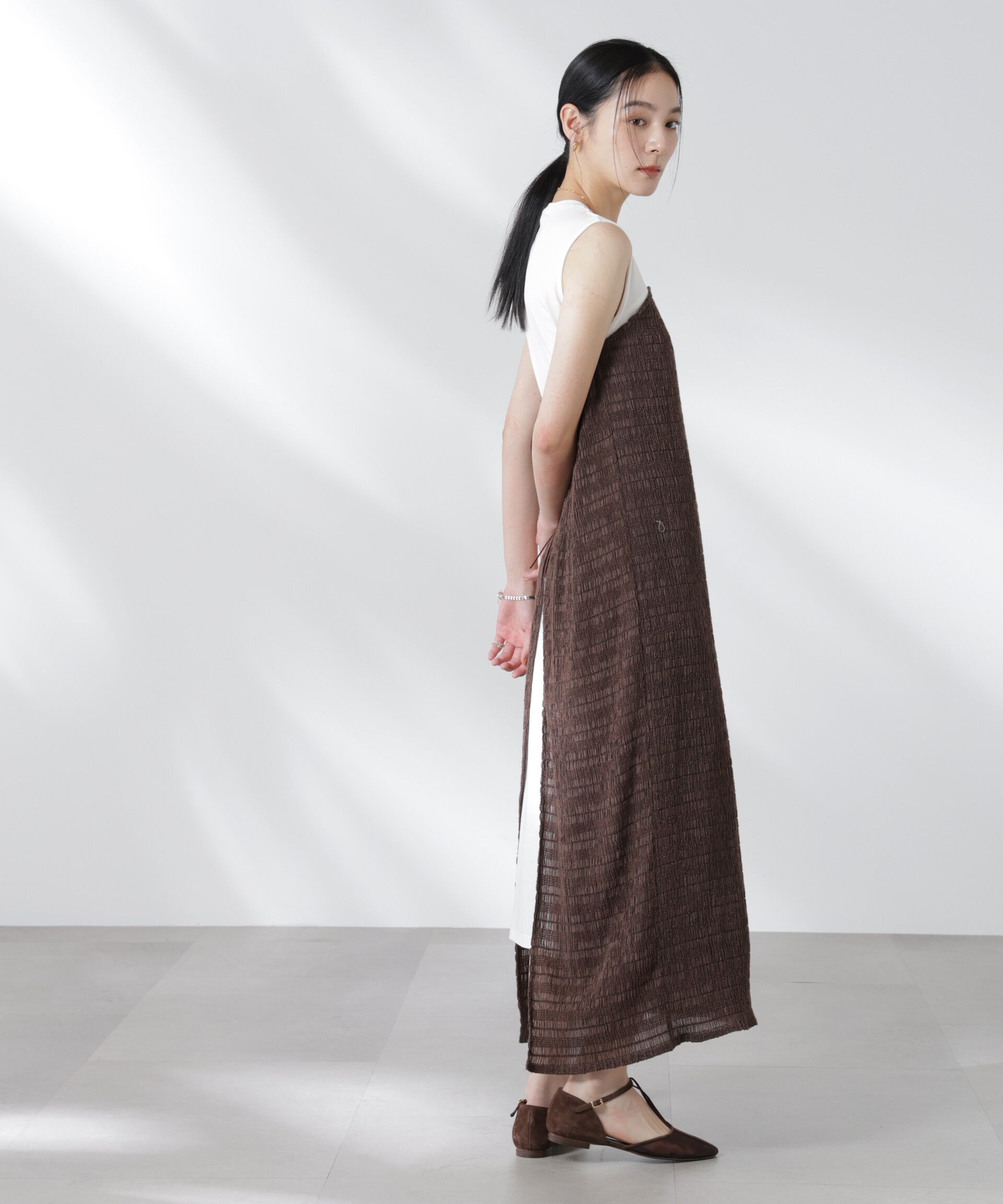 nano･universe「シャーリングベアドッキングカットワンピース」|ワンピース|