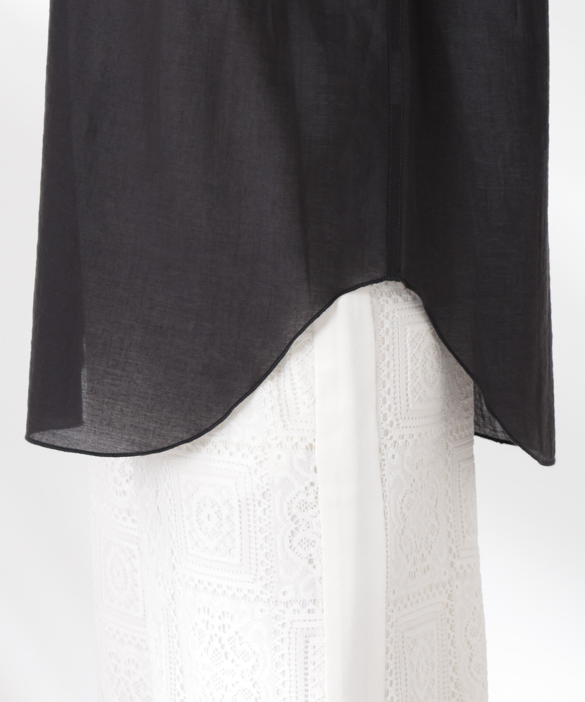 nano･universe「DeepVネックプルオーバーブラウス」|シャツ・ブラウス|