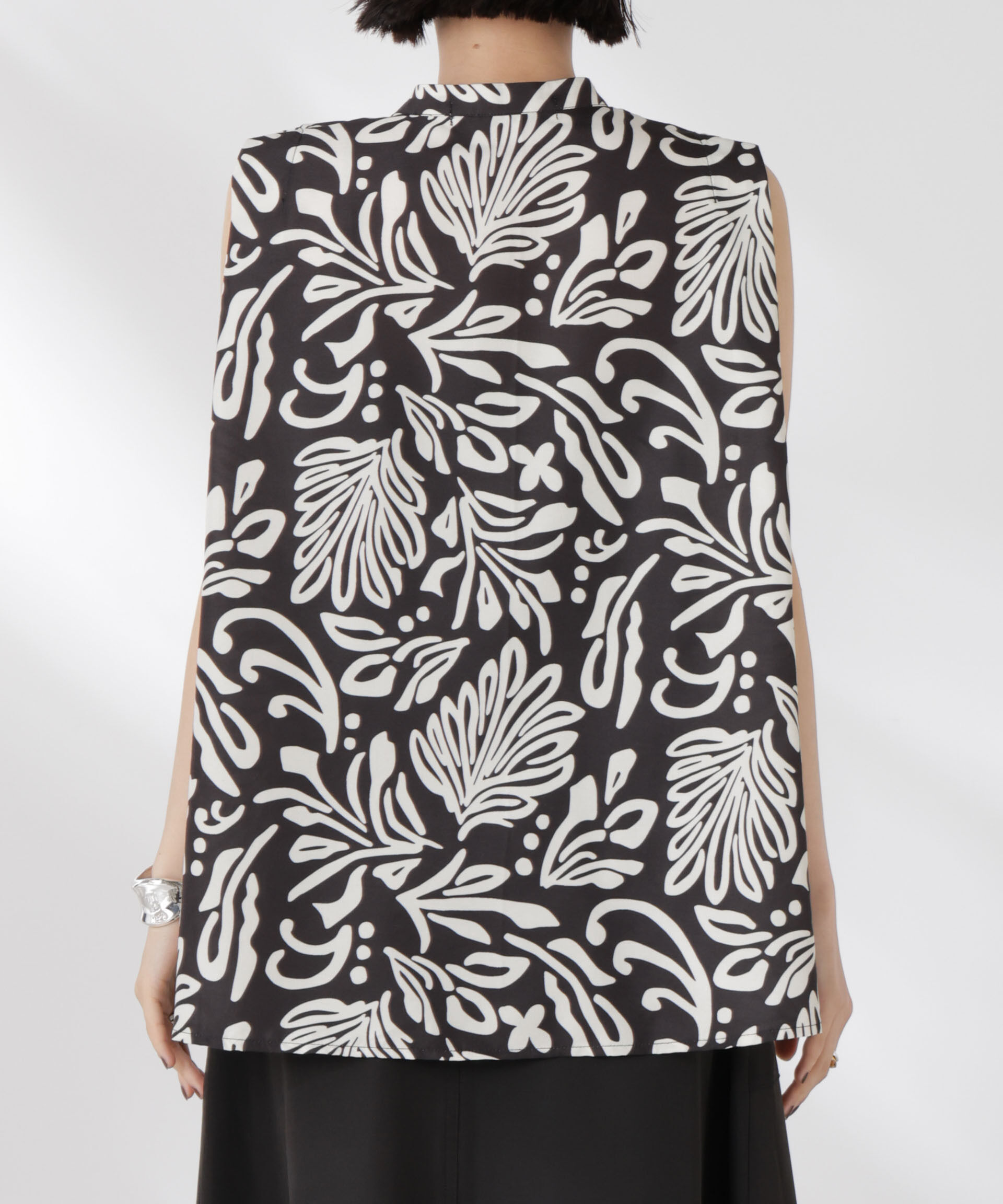 nano･universe「ボタニカルプリントノースリーブフレアブラウス(セットアップ可)」|シャツ・ブラウス|