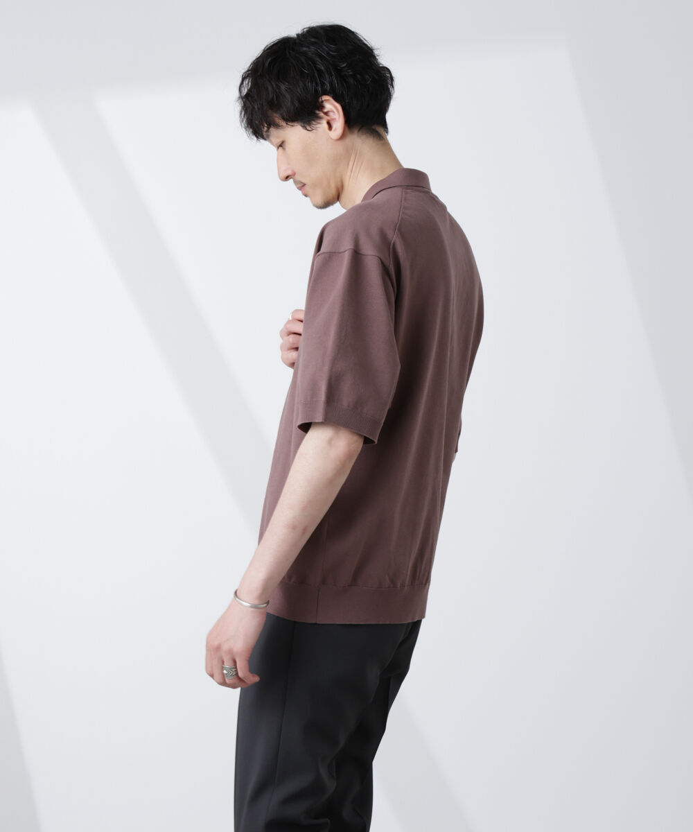  「コットン/ソロナ プレーティング 半袖ニットポロシャツ」|Tシャツ・カットソー|