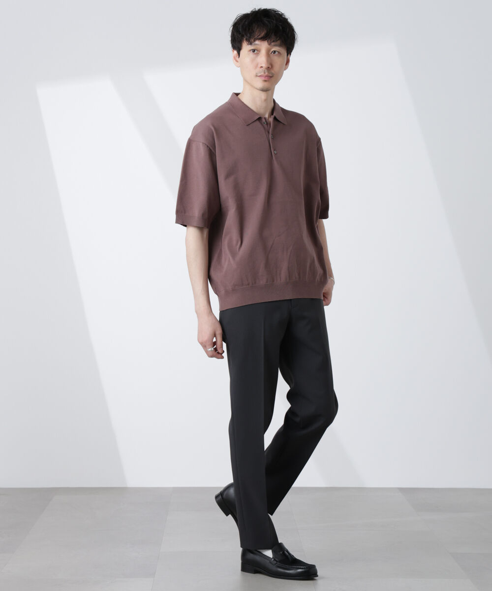  「コットン/ソロナ プレーティング 半袖ニットポロシャツ」|Tシャツ・カットソー|